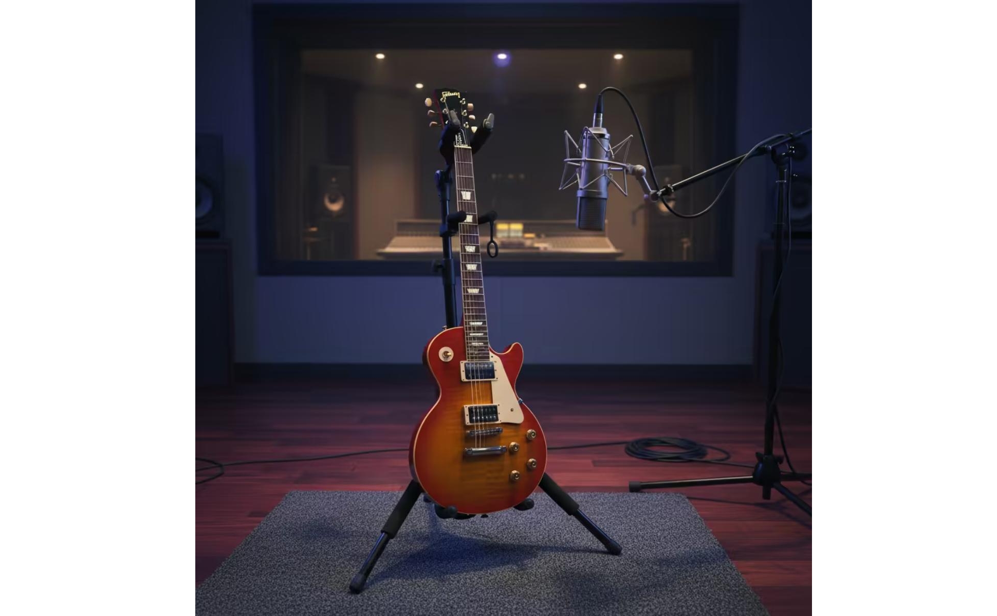 Guitar Stand with Self-Locking Head Secure Guitar Stand Floor-Standing for Stage