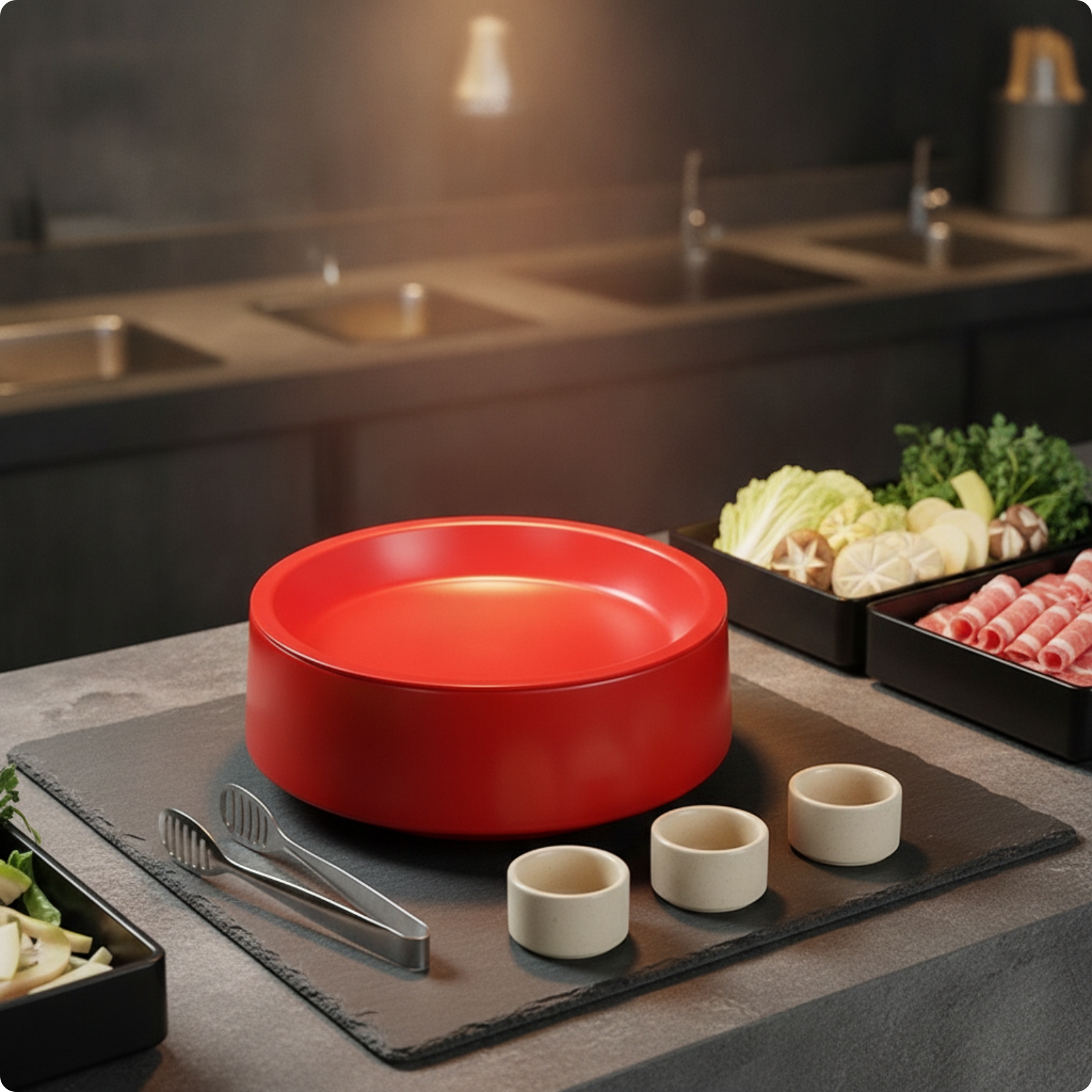 Serving Plate with Rotating Base Melamine for Buffet, Restaurants, Hosts