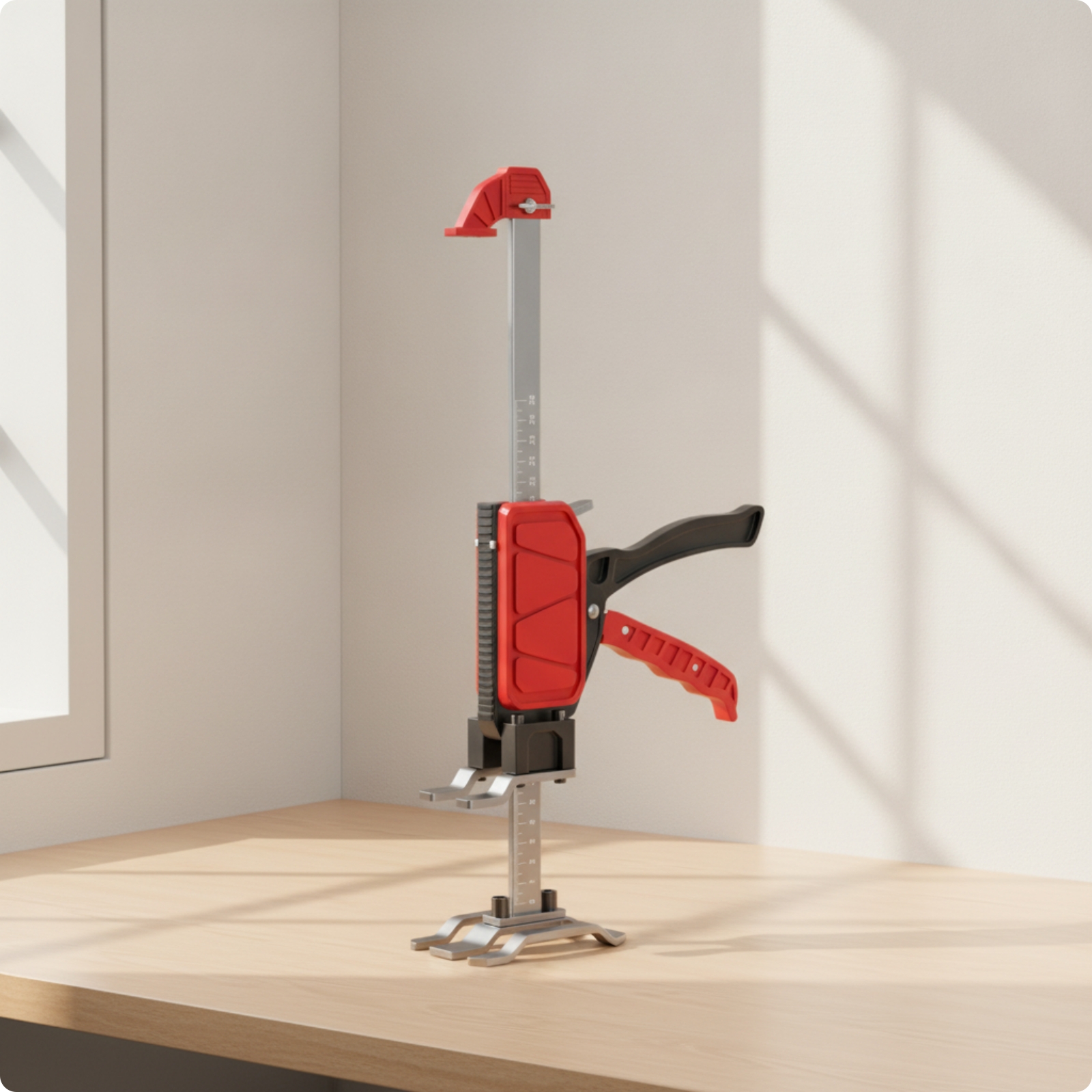 Cabinet Jack Adjustable Lifting Tool with Metal Base All-Steel for Diyers