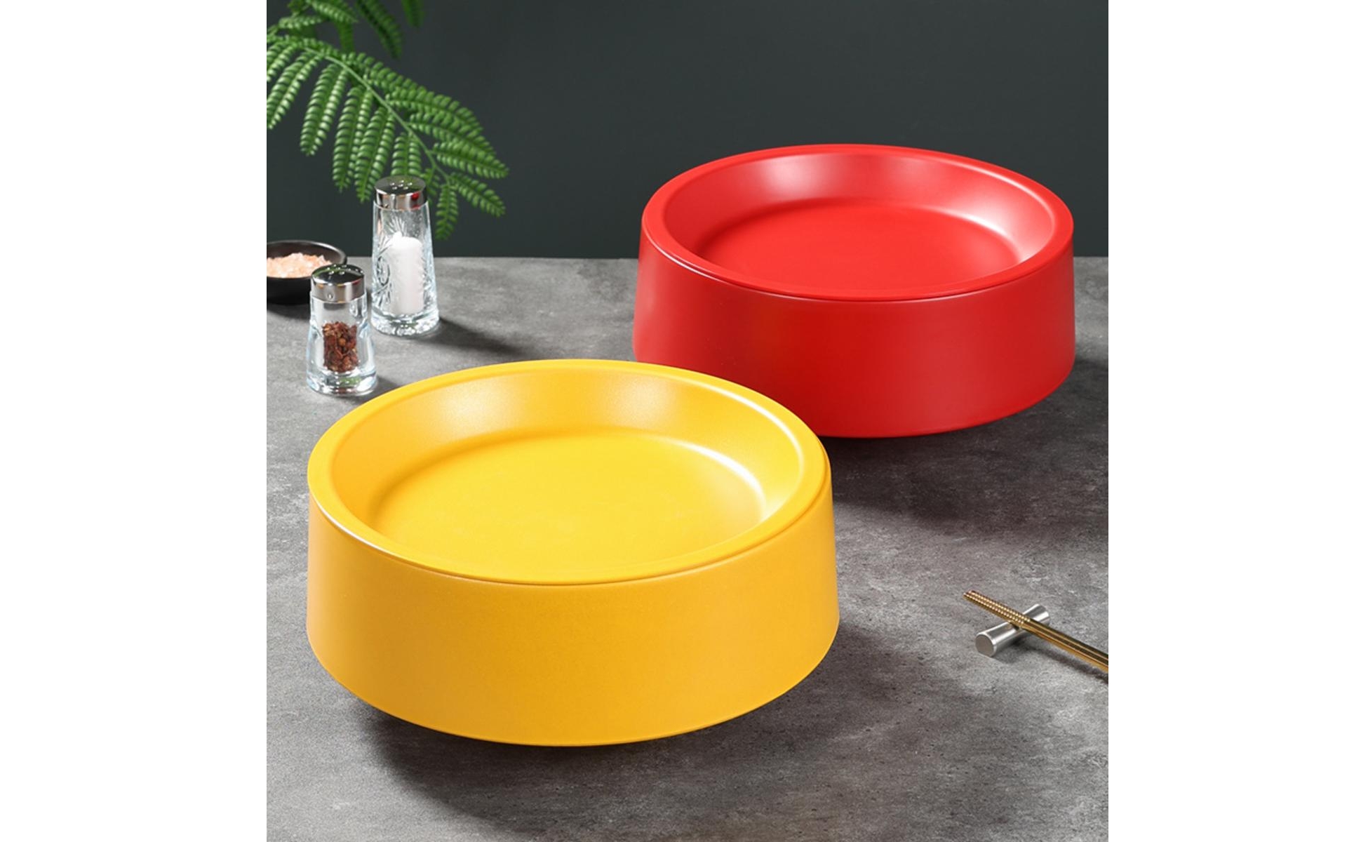 Serving Plate with Rotating Base Melamine for Hot Pot, Home Dining, Restaurants