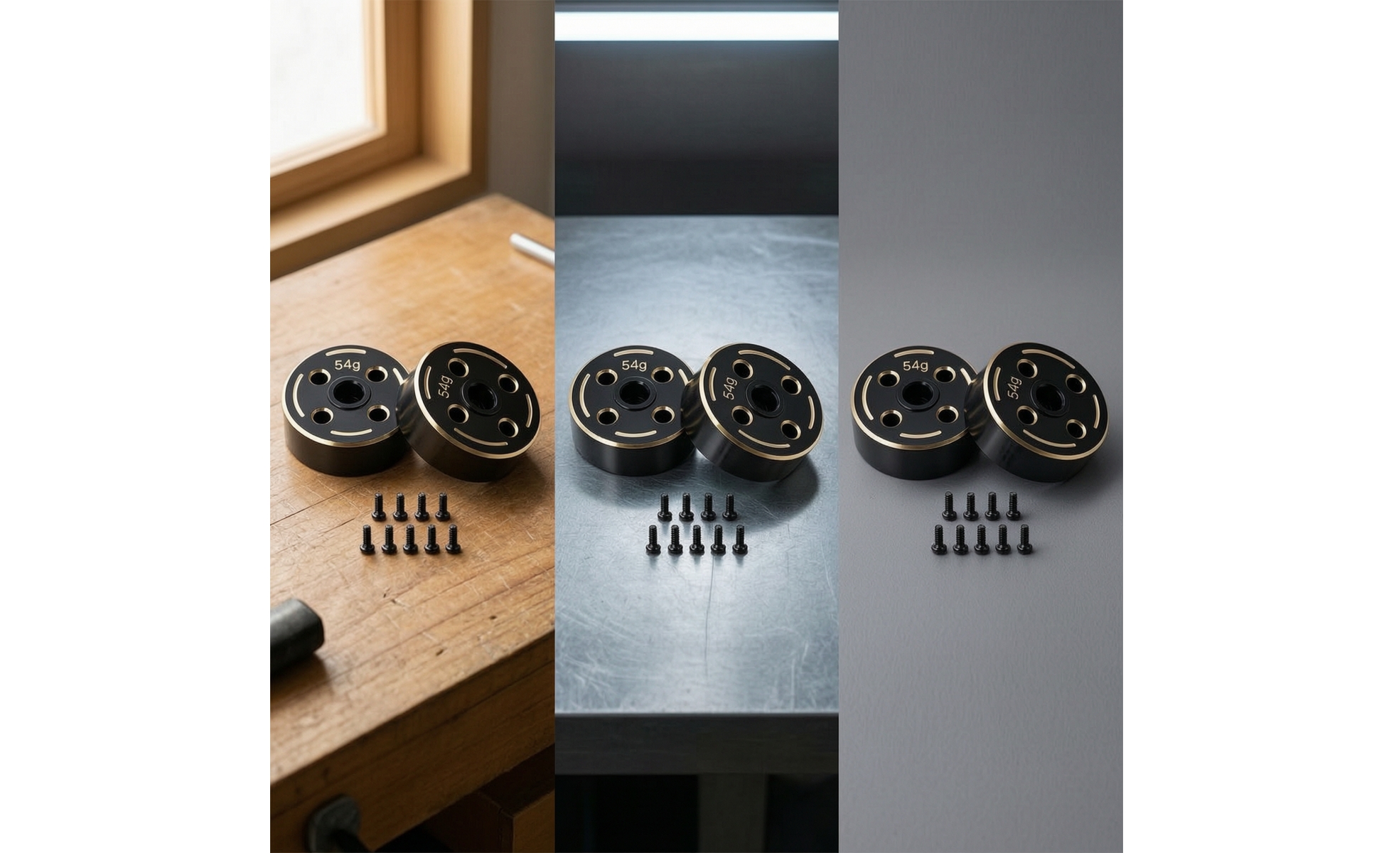 Brass with Screws Low Center of Mass Distribution