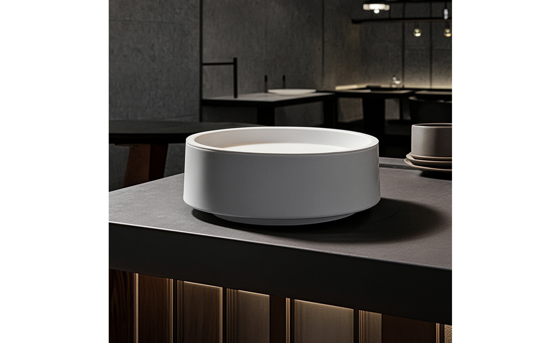 Serving Plate with Rotating Base Melamine for Hot Pot, Home Dining, Restaurants