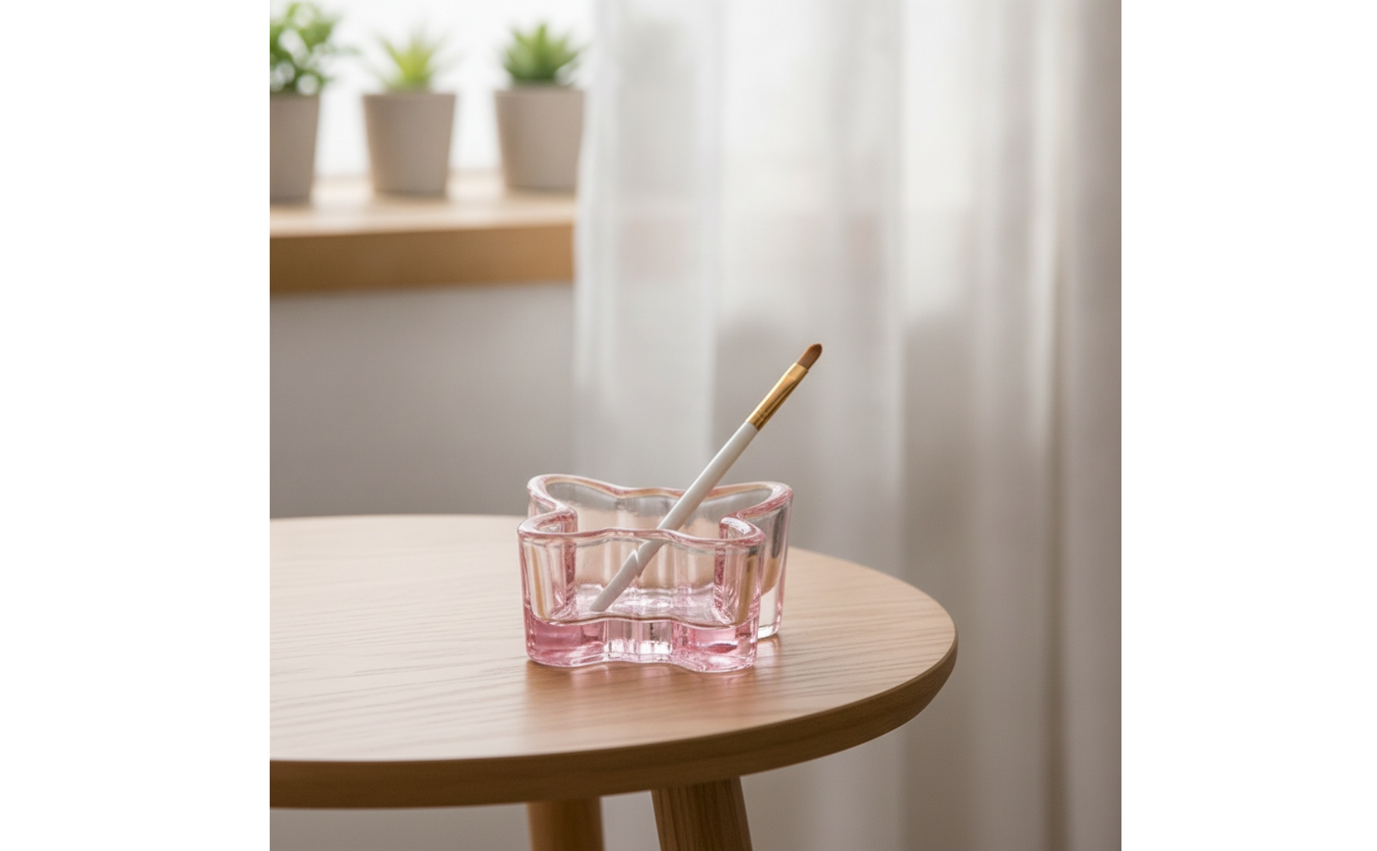 Nail Art Brush Washing Cup Transparent Nail Art Brush Cleaner Cup Thick-Walled