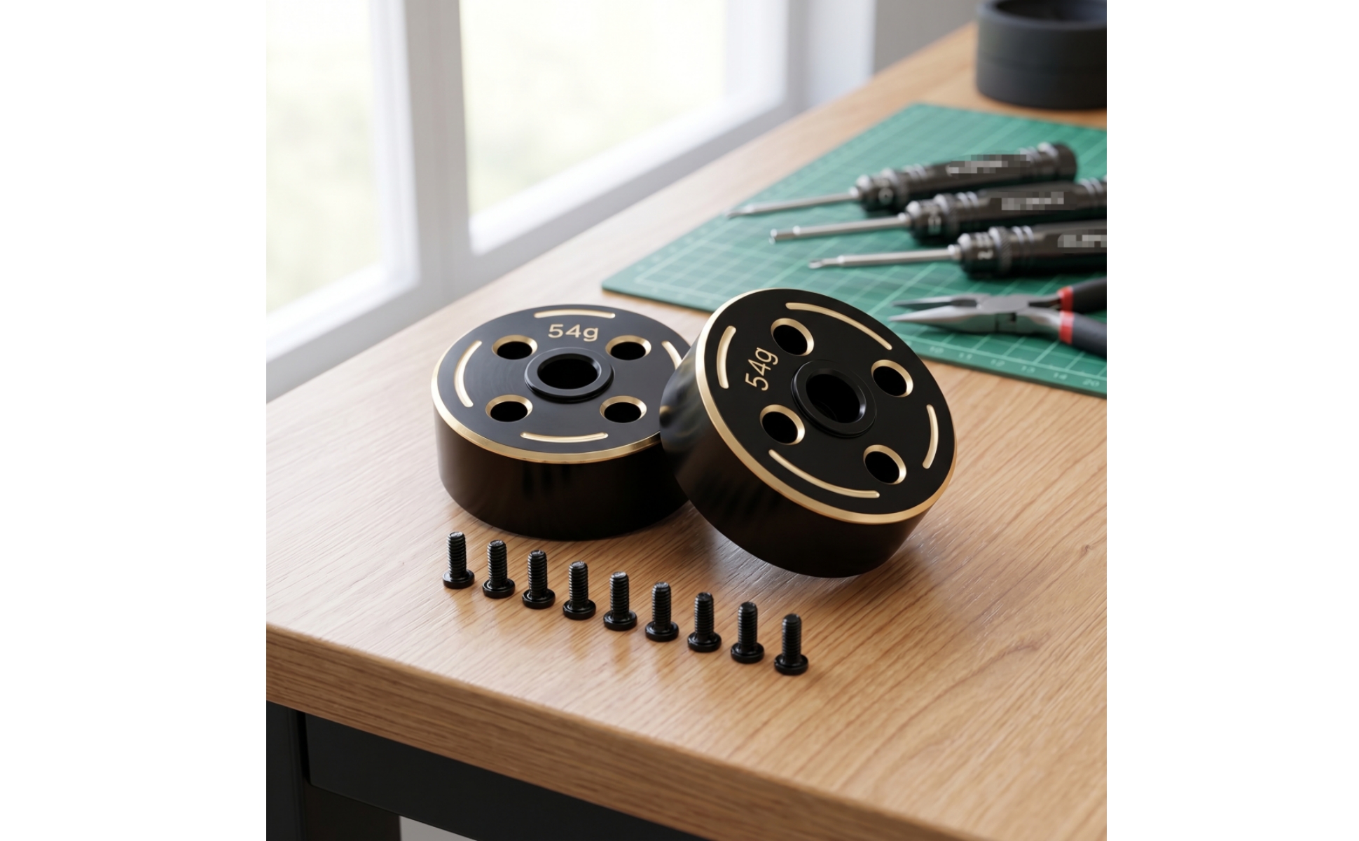 Brass with Screws Low Center of Mass Distribution