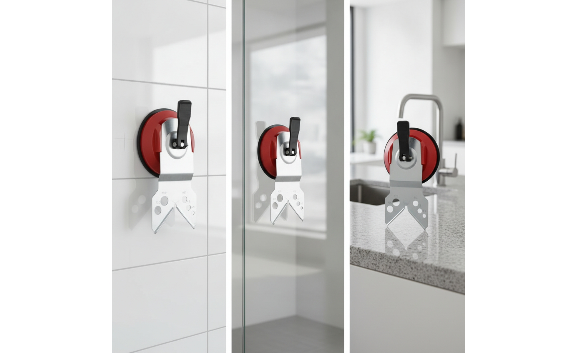 Glass Hole Positioning Guide Adjustable Guide with Suction Cup for DIYers