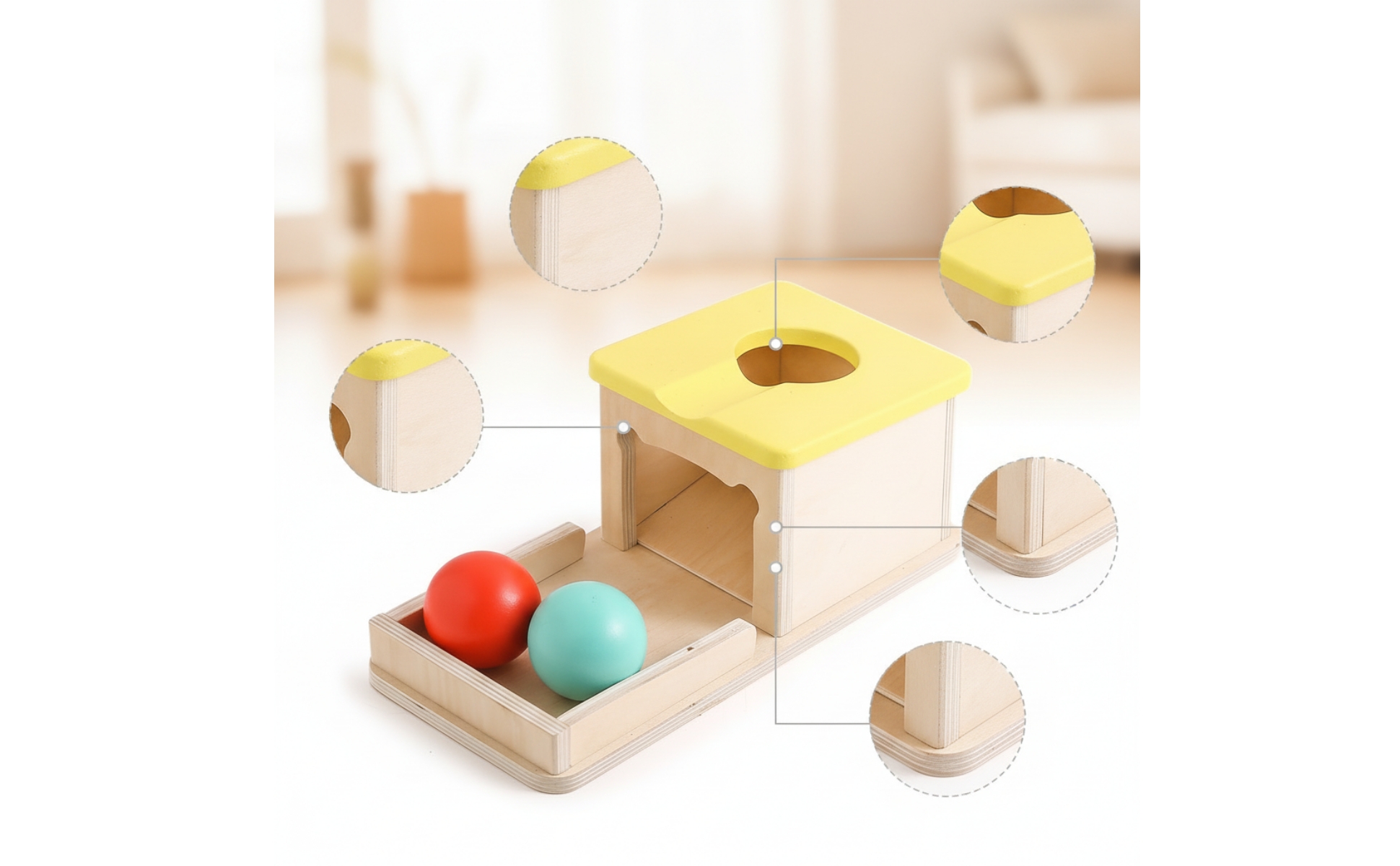 Object Permanence Box Smooth Object Permanence Box with Tray Educational