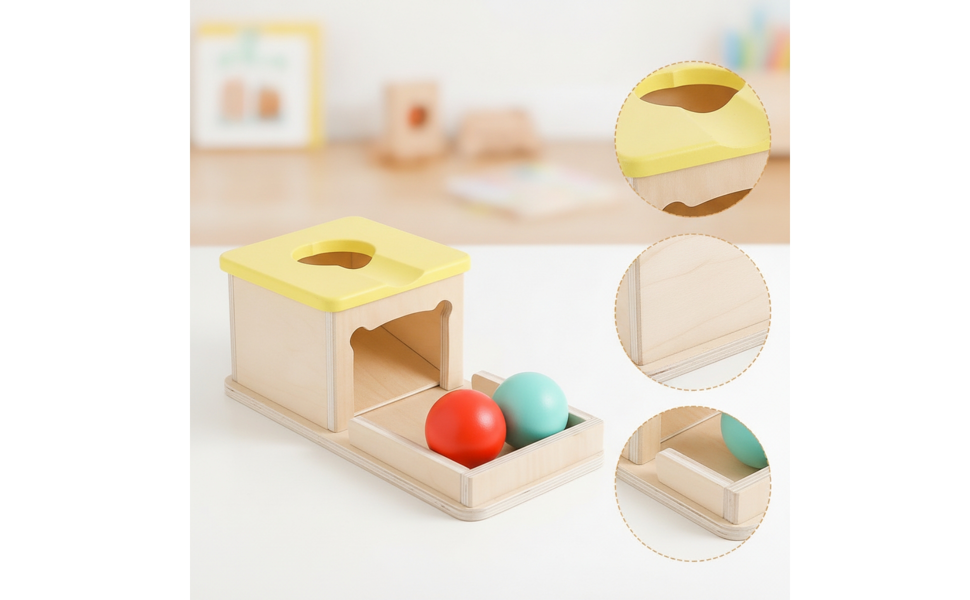 Object Permanence Box Smooth Object Permanence Box with Tray Educational