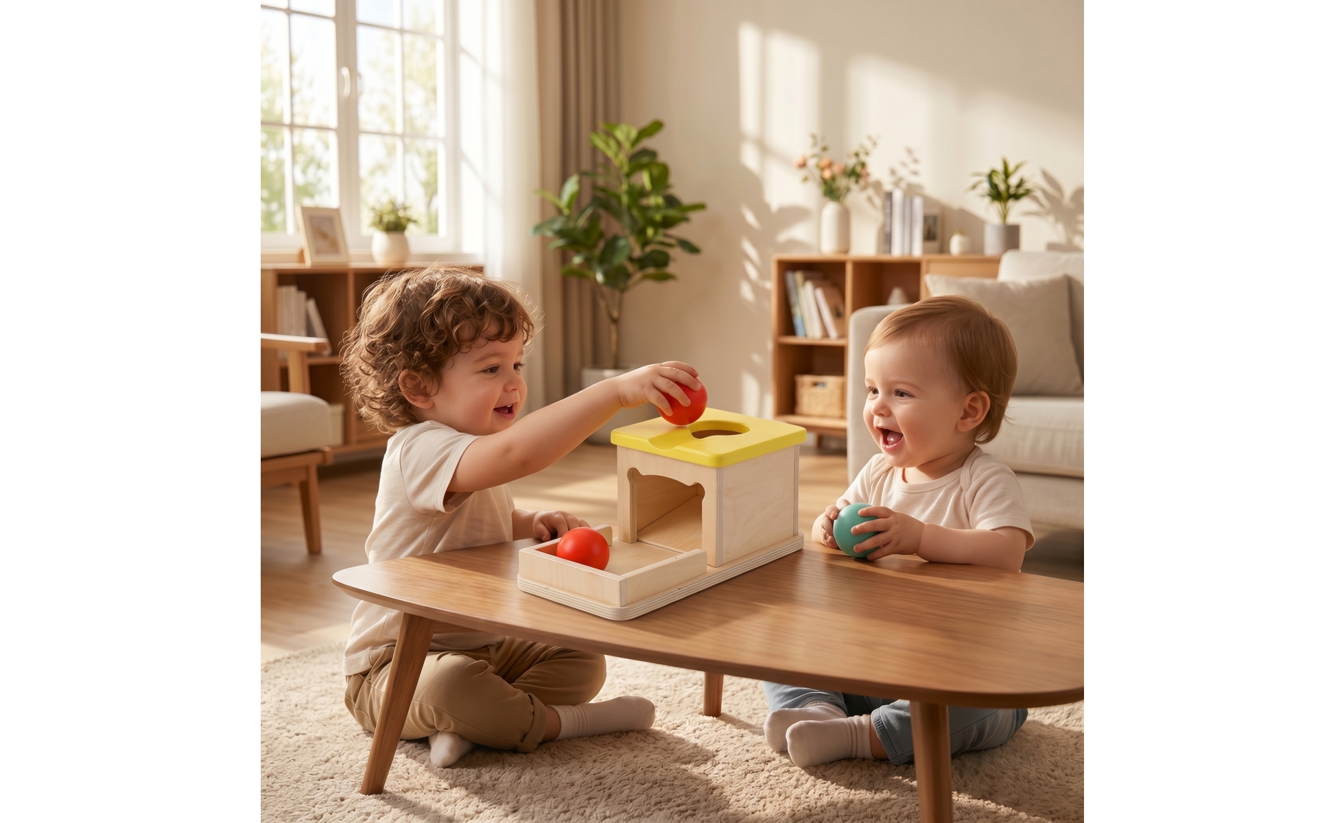 Object Permanence Box Smooth Object Permanence Box with Tray Educational