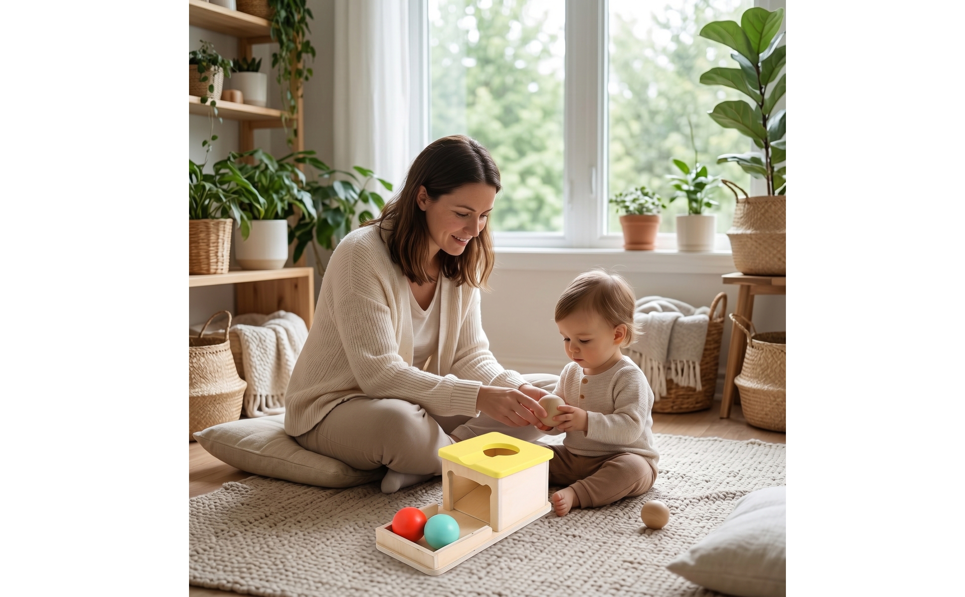 Object Permanence Box Smooth Object Permanence Box with Tray Educational