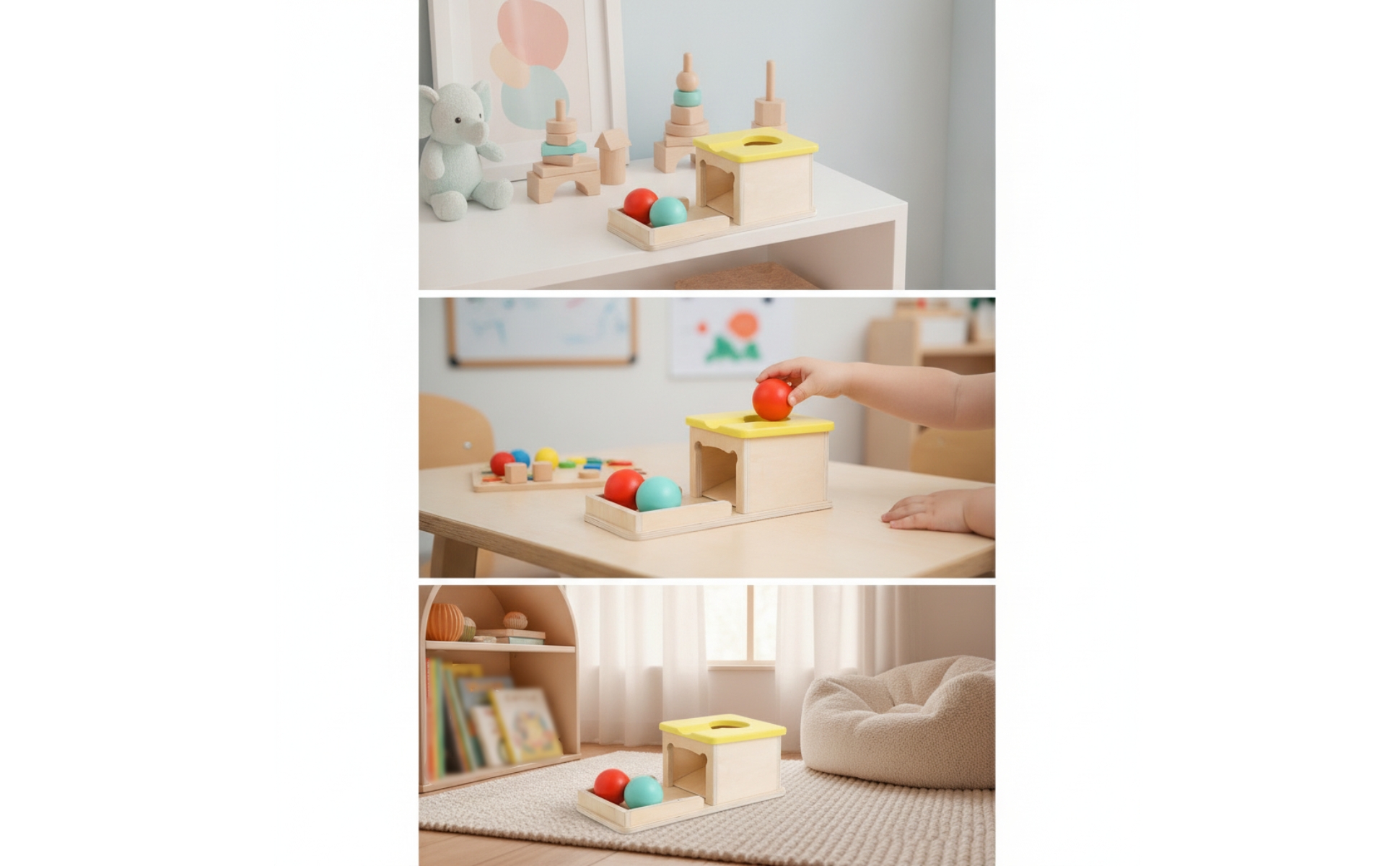 Object Permanence Box Smooth Object Permanence Box with Tray Educational