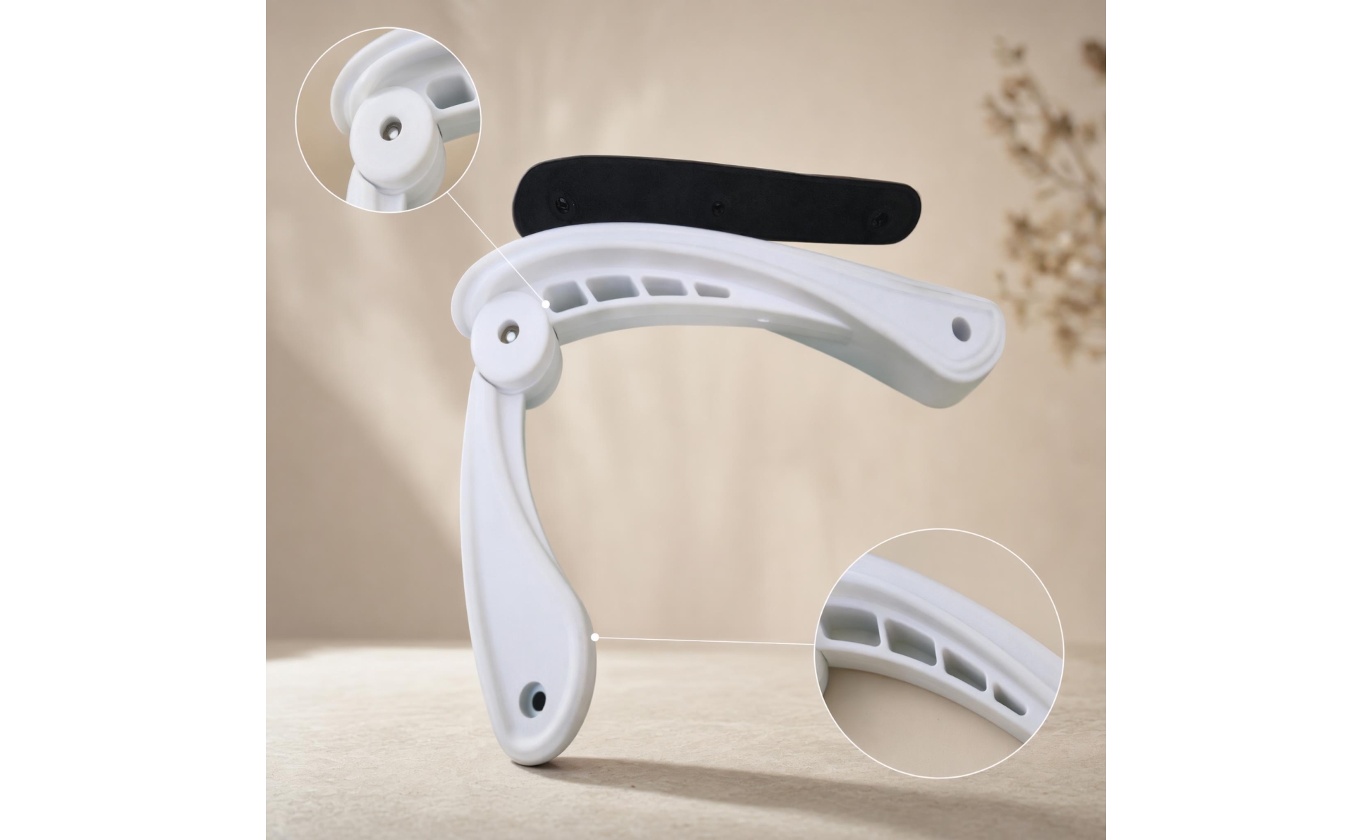 Replacement Armrest Reclining Chair Armrest with Hinged Support Molded