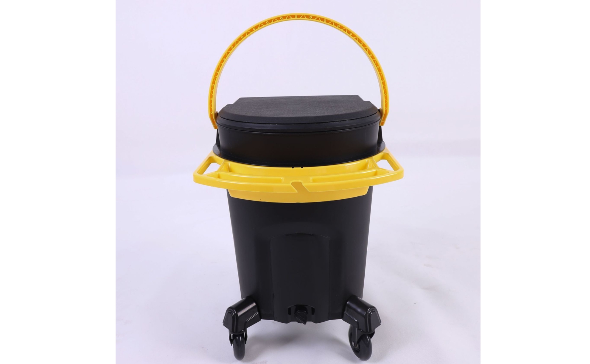 Rolling Wash Container with Handle Mobile Container with Casters Portable