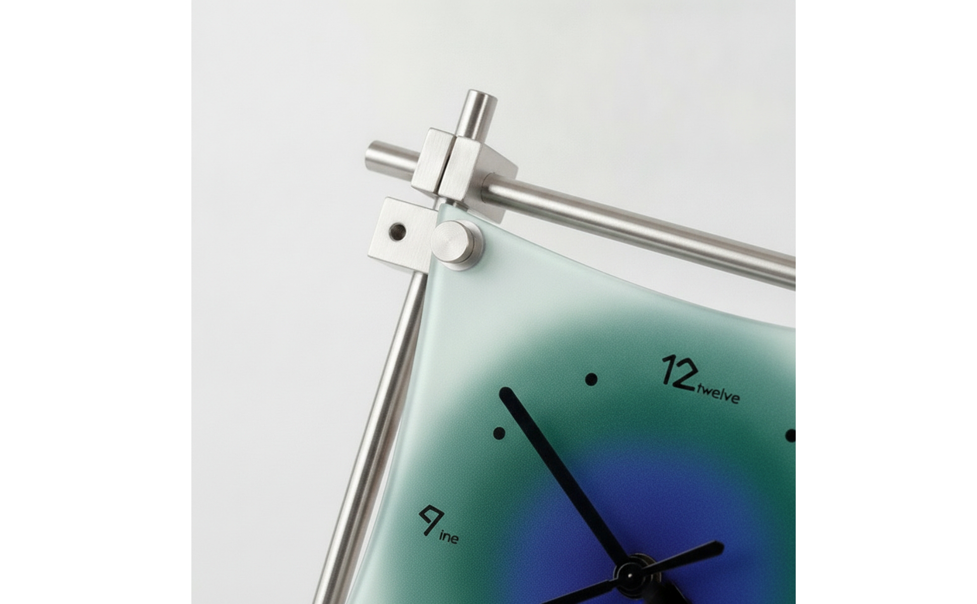 Analog Clock with Stand Modern Square Acrylic Clock Minimalist for Desk, Office