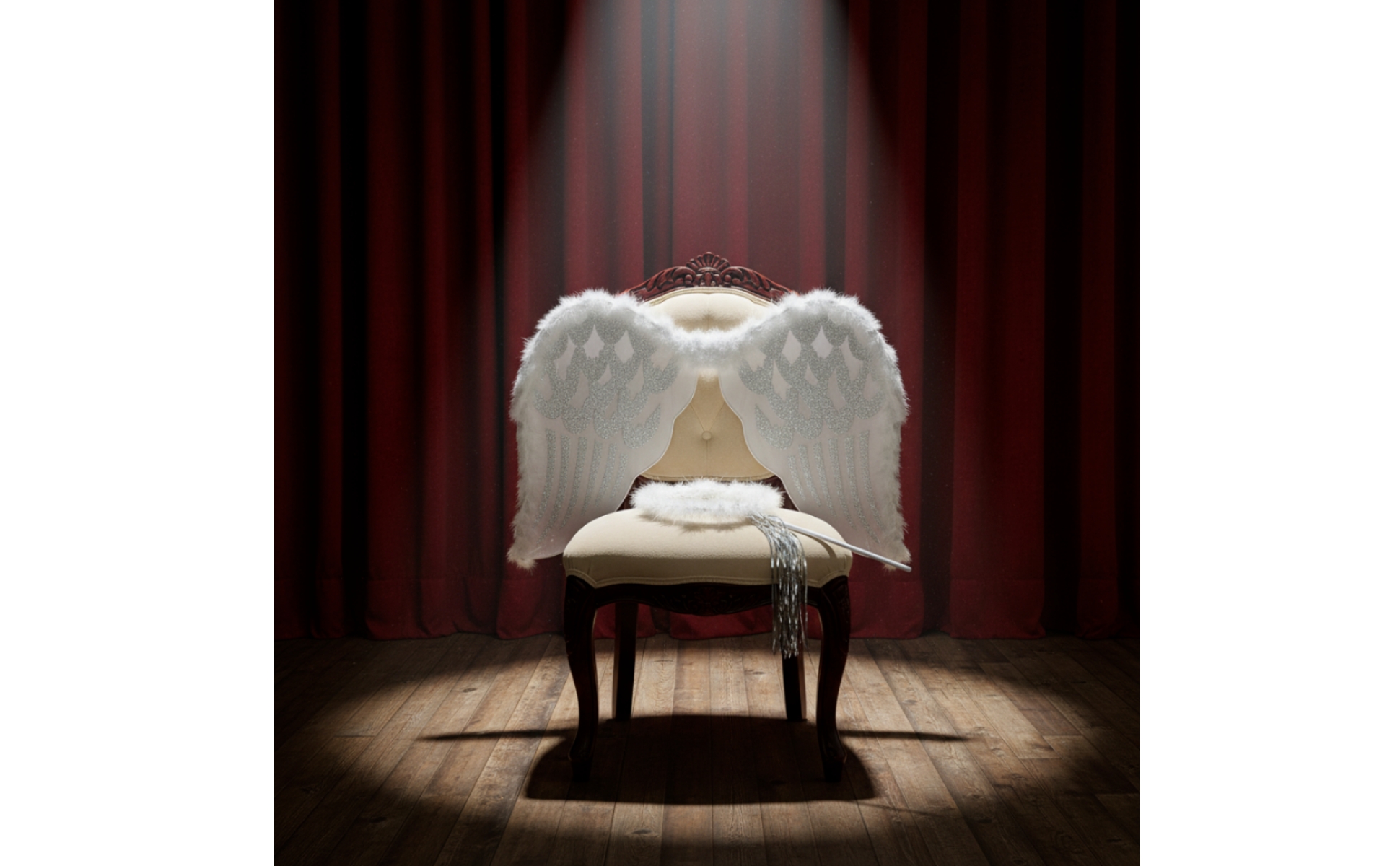 Angel Wings with Headpiece and Wand Glittery Angel Accessory Set Soft