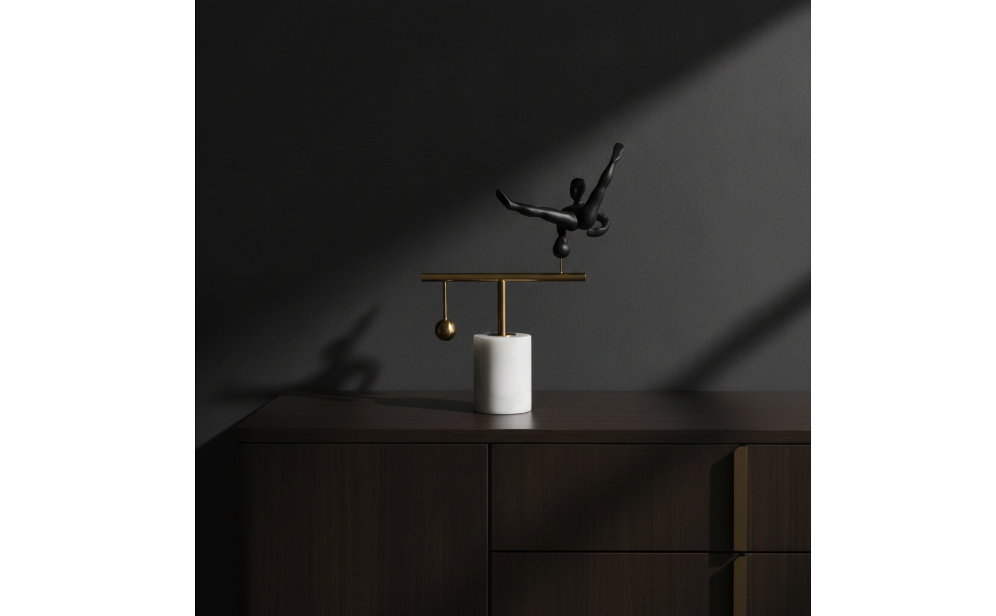 Acrobatic Figure Statue Modern Human Figure Sculpture Contemporary for Bookshelf
