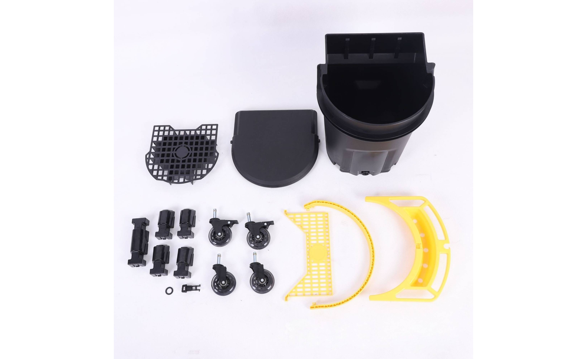 Rolling Wash Container with Handle Mobile Container with Casters Portable