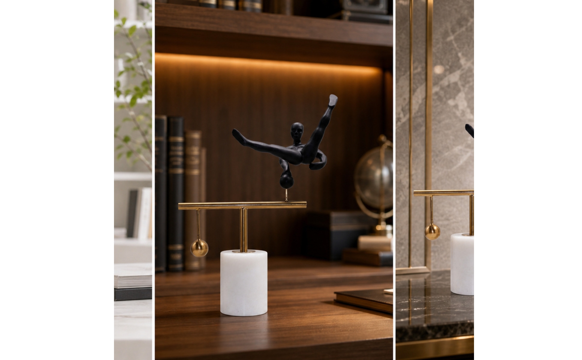 Acrobatic Figure Statue Modern Human Figure Sculpture Contemporary for Bookshelf