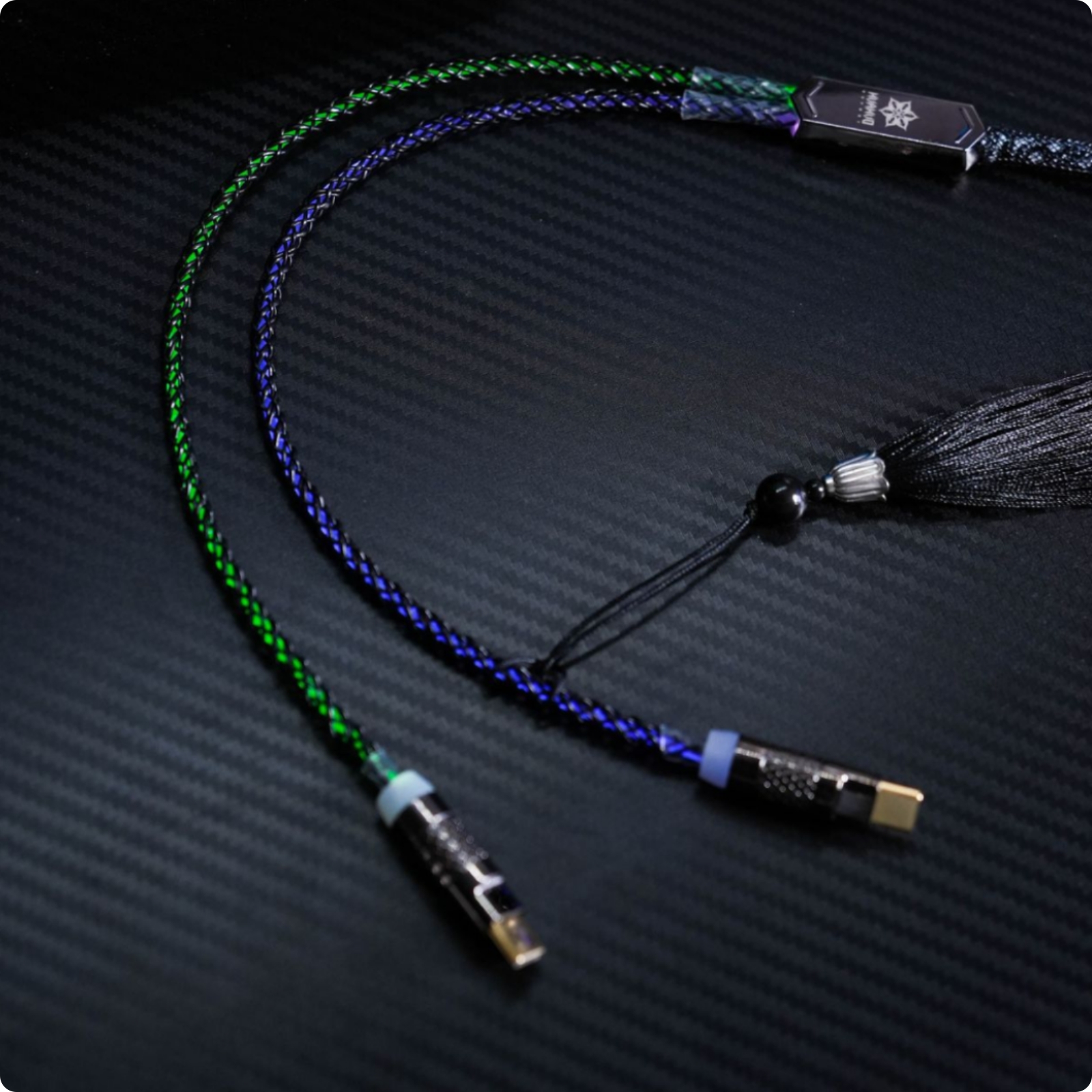 1 Piece Mechanical Keyboard Cable Coiled Aviator Connector Custom Data Transfer
