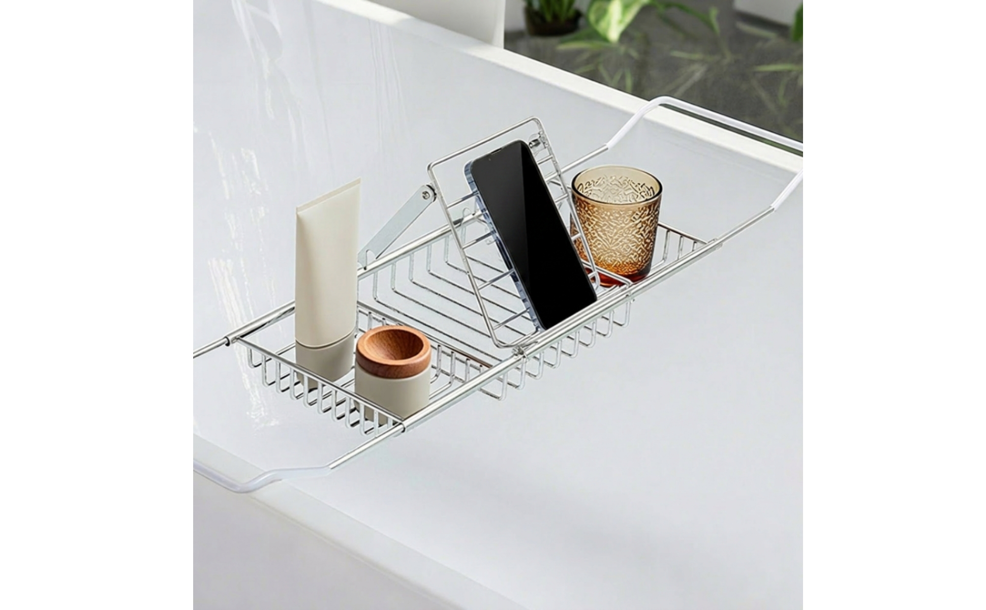 Bathtub Rack Stainless Steel over Tub Tray Rustproof for Home Spa