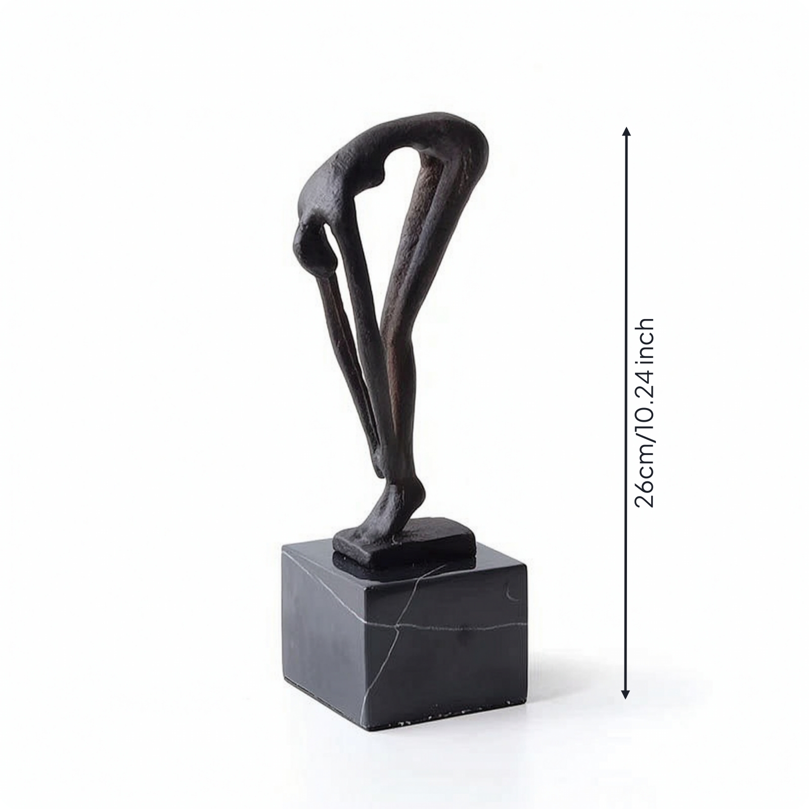 Skulptur mit Sockel schlank Figur auf Sockel dekorativ für Wohnzimmer, Ästheten