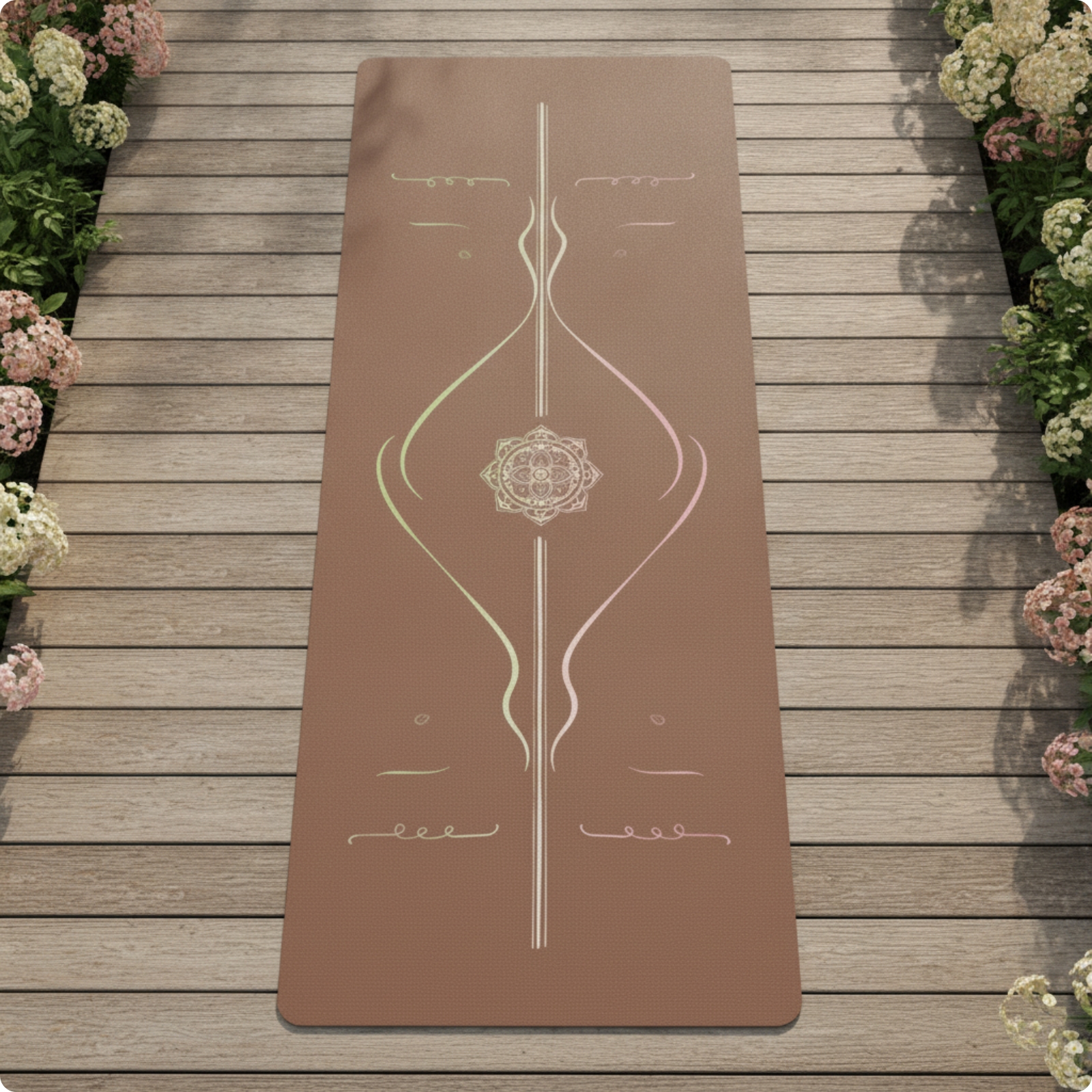 Fitness Mat Non-Slip Fitness Mat with Rubber Base Grippy for Yogis, Dancers