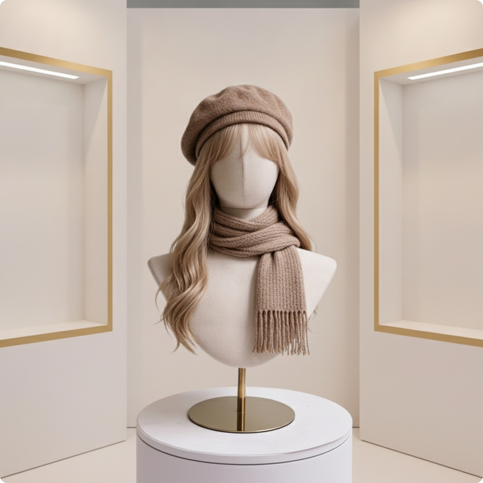 Mannequin Display Stand Removable Half Body Mannequin Neutral for Countertop