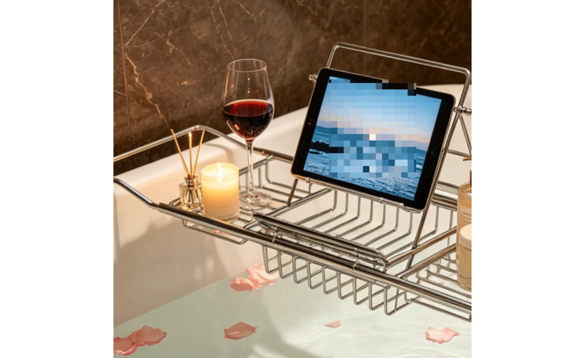 Bathtub Rack Stainless Steel over Tub Tray Rustproof for Home Spa