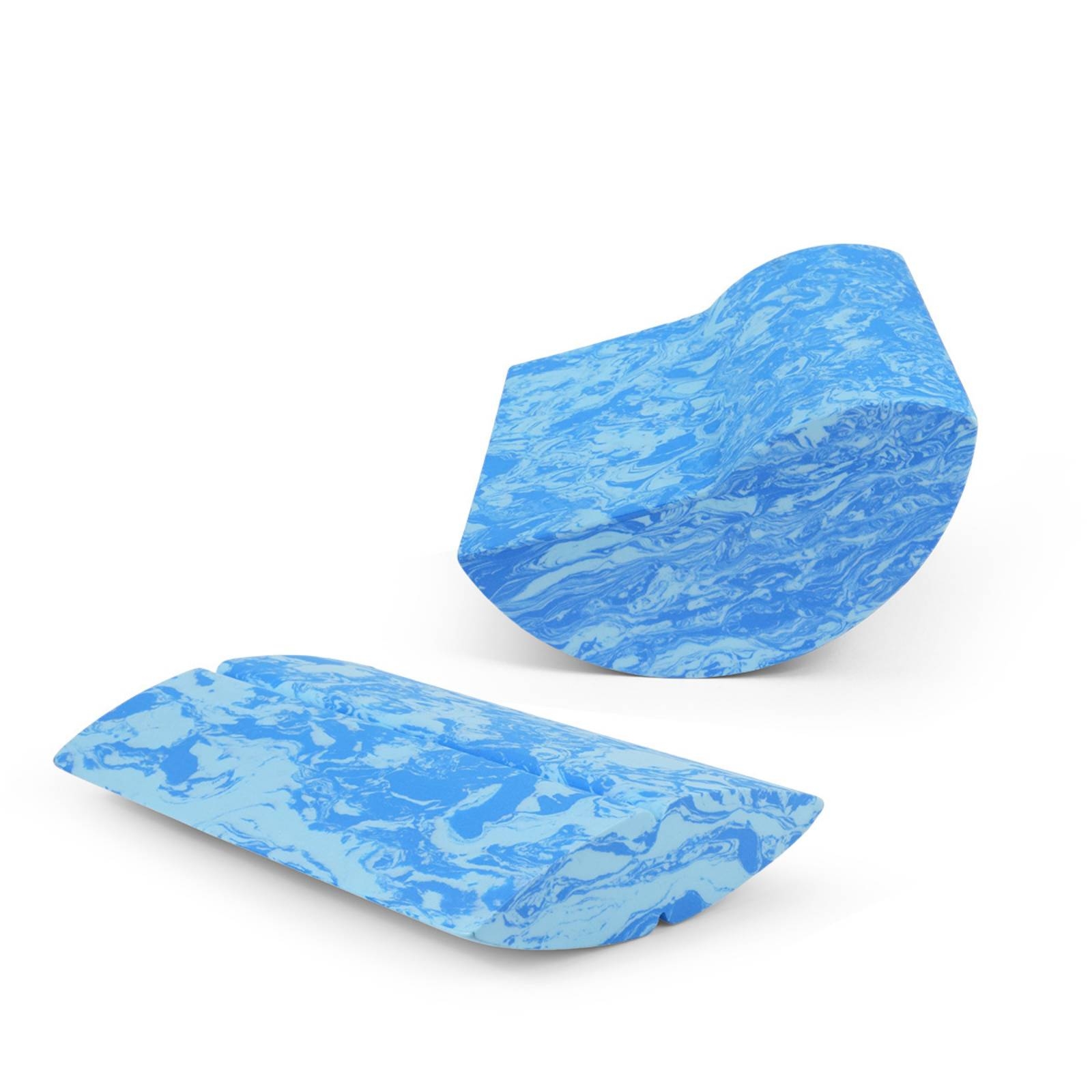 2 Pieces Fitness Block with Pad Contoured Foam Balance Pad Cushioned for Yogis