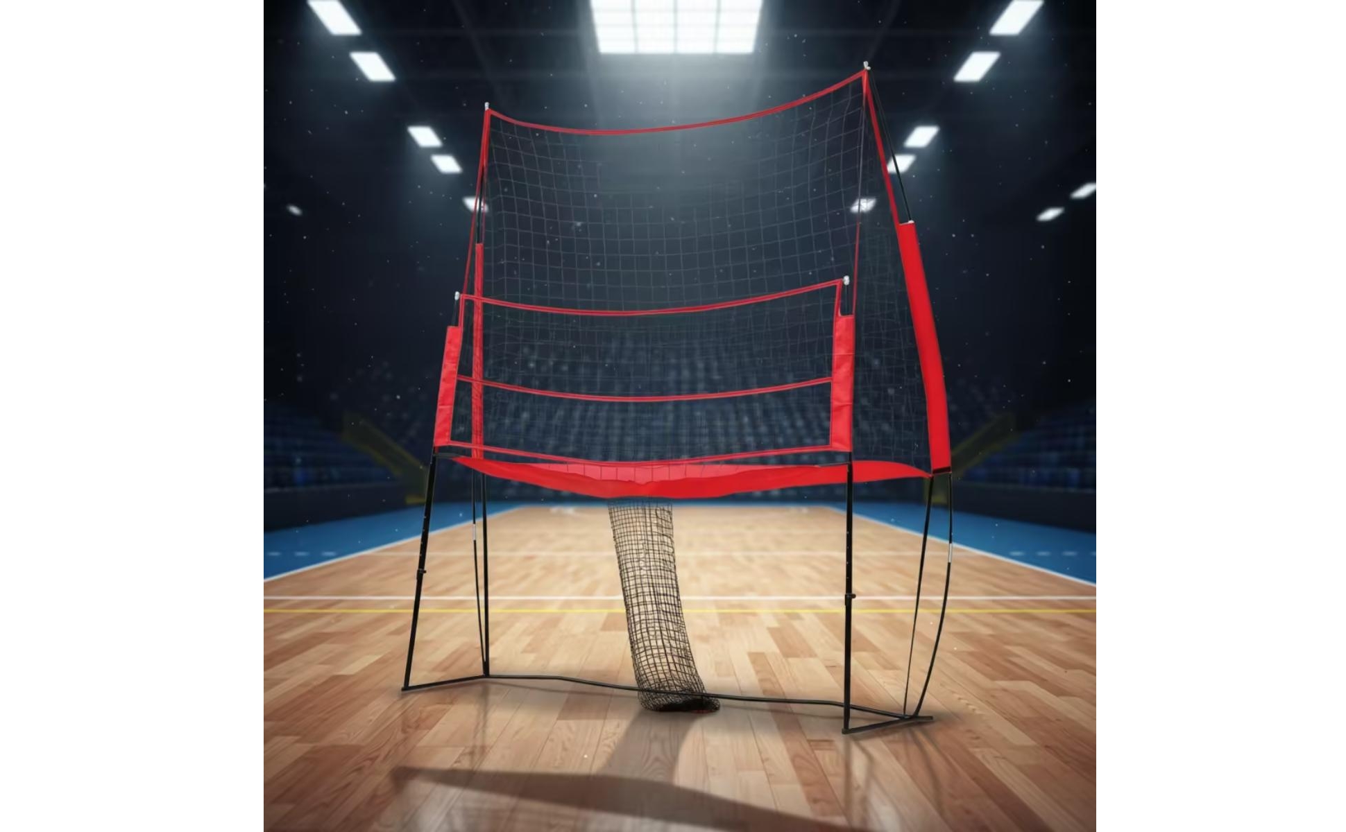 Volleyball Practice Net Freestanding for Backyard, Gymnasium, Coaches