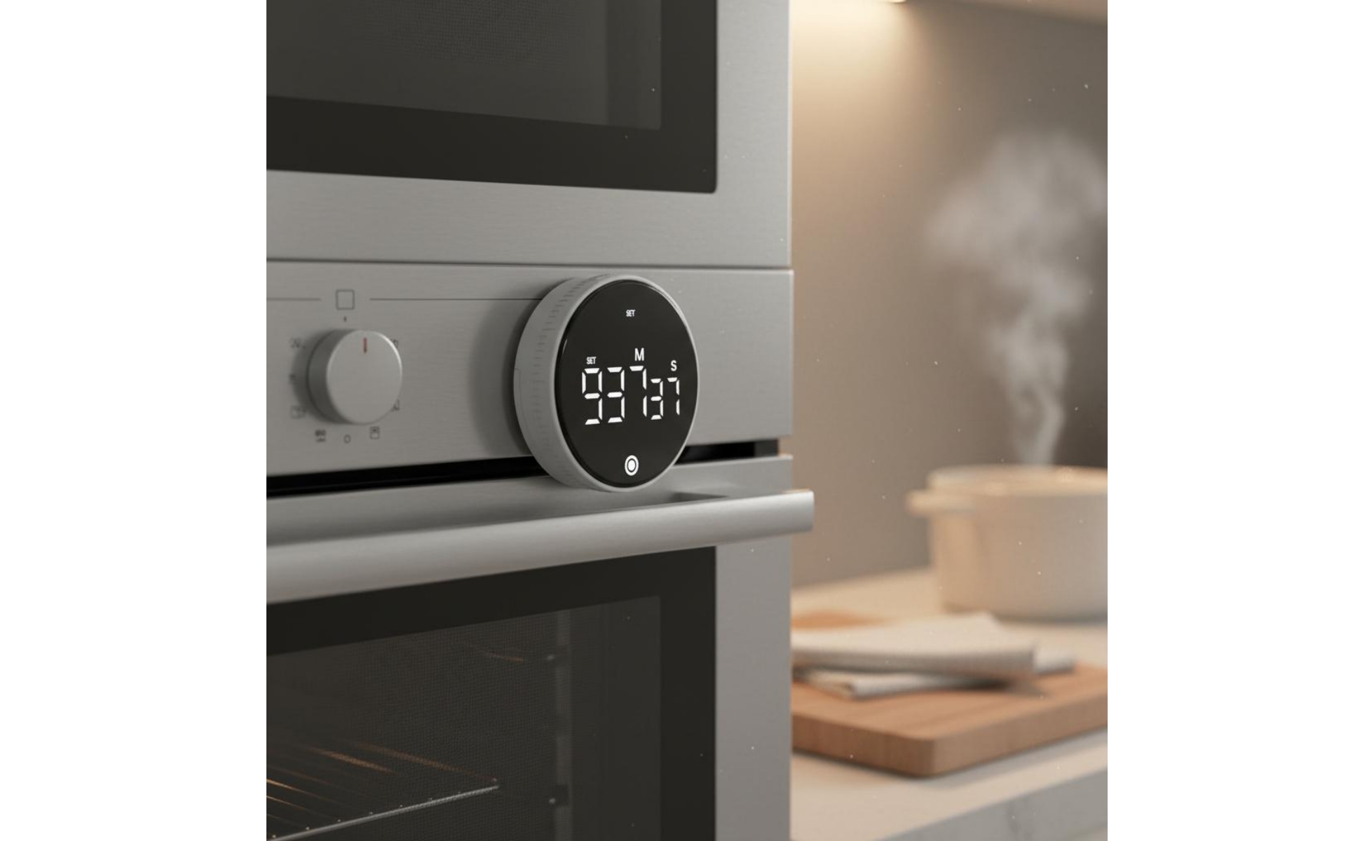 Stick-on Kitchen Timer Silent Mode Stick-on Digital Timer for Office, Gym, Kids