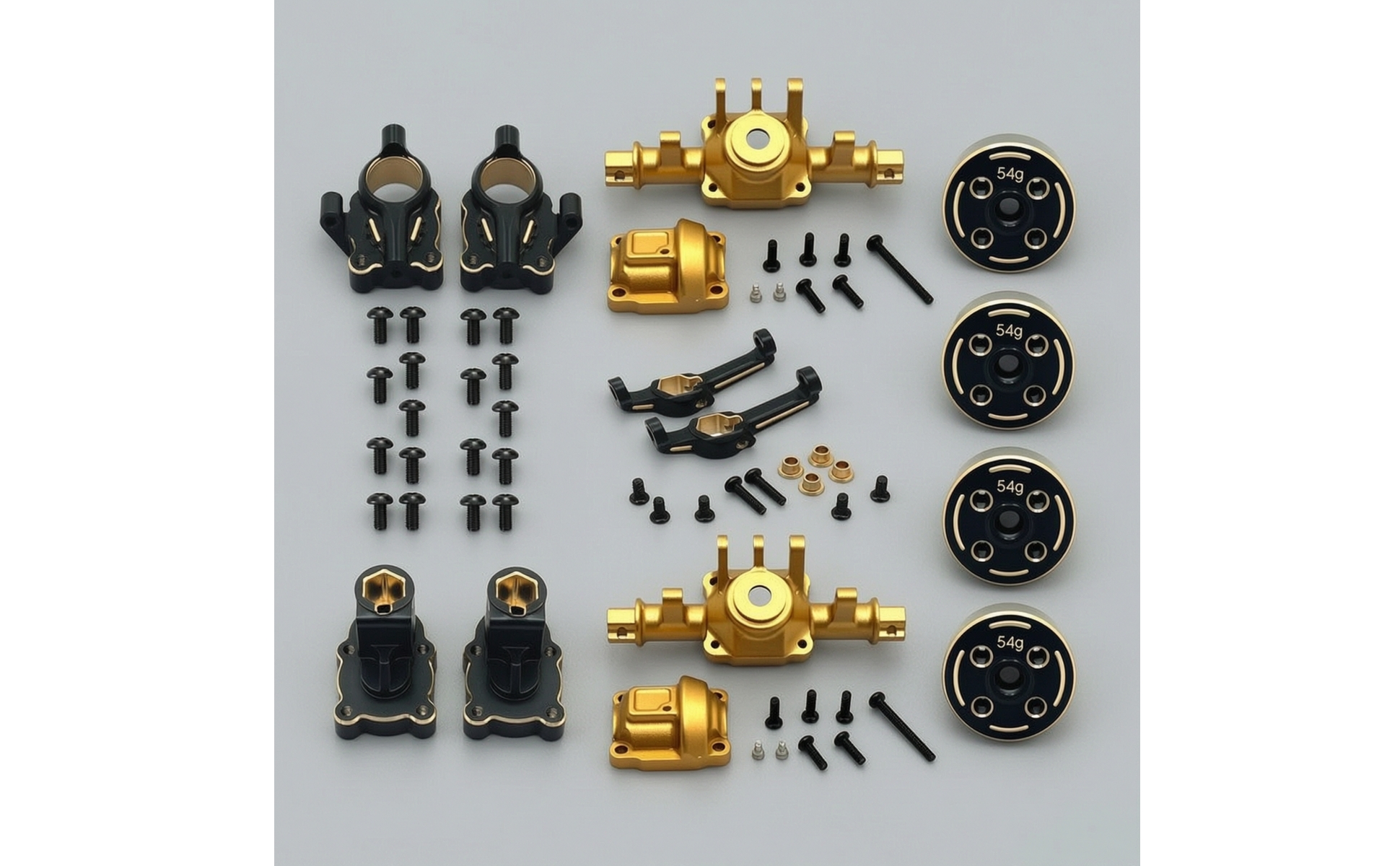 Axle Housing Kit Metal RC Car Parts with Screws Brass for Custom Builds