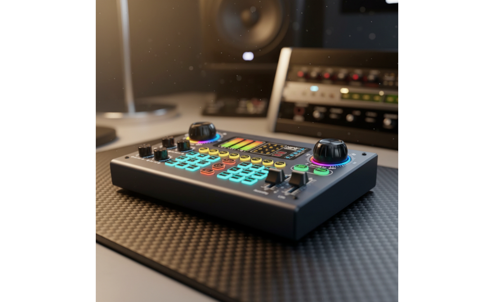 Desktop Audio Mixer Plug and Play Sound Card with 48V 48V Power Power USB