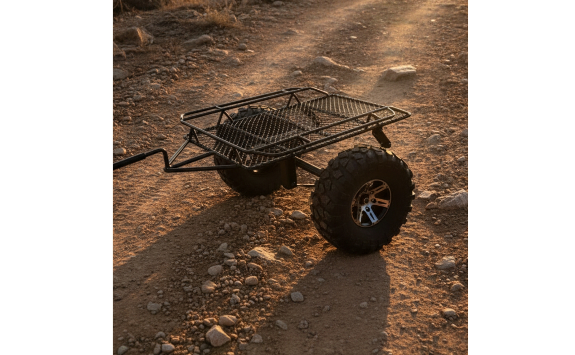 Metal Crawler Trailer 1/10 Scale RC Crawler Trailer Flatbed for Trail Runs