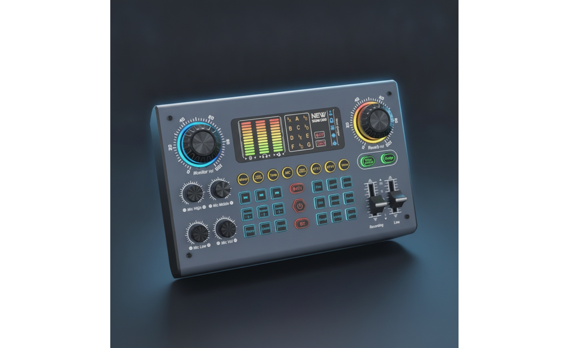 Desktop Audio Mixer Plug and Play Sound Card with 48V 48V Power Power USB