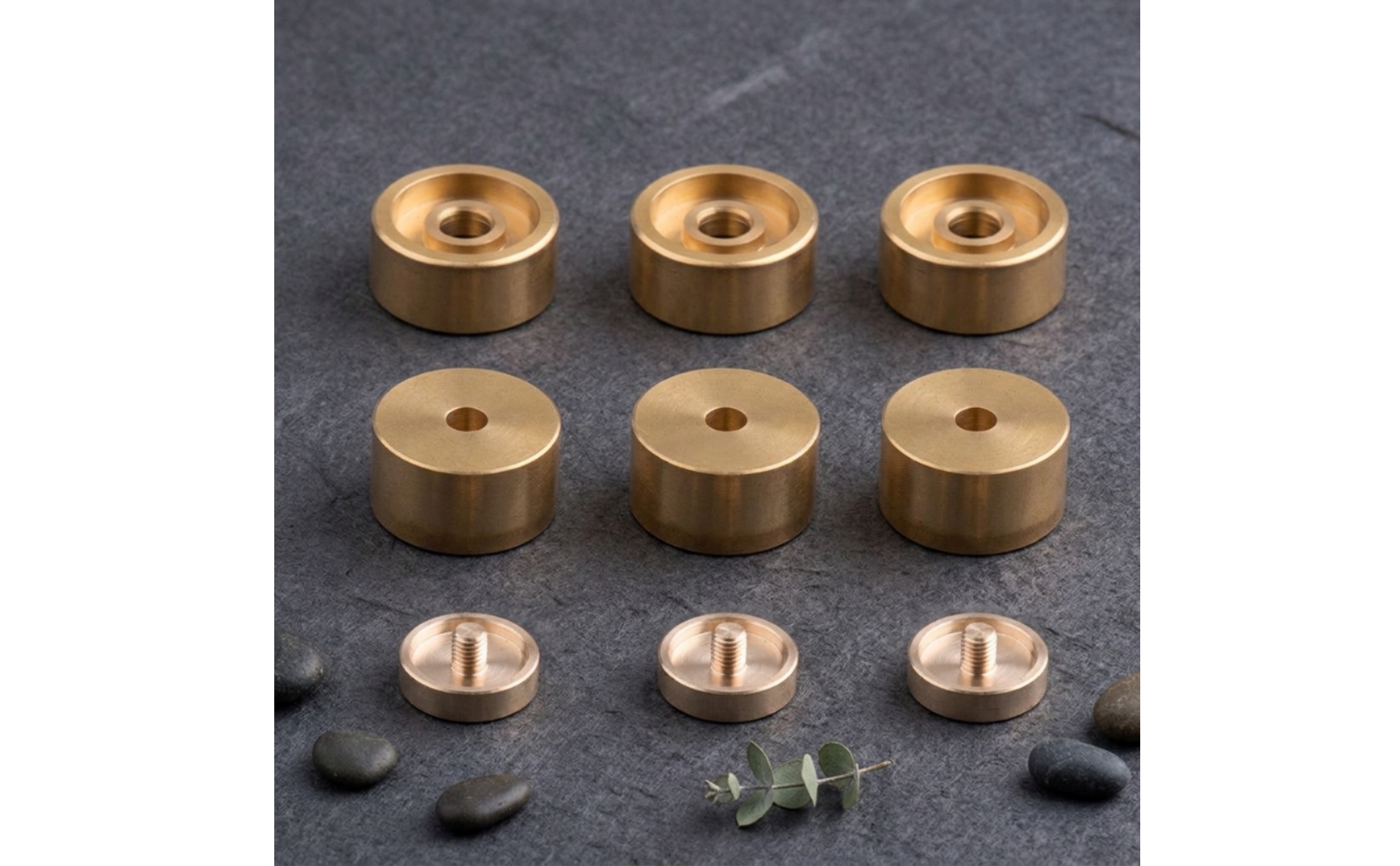 Trumpet Valve Caps with Buttons Brass Trumpet Valve Button Gold-Colored