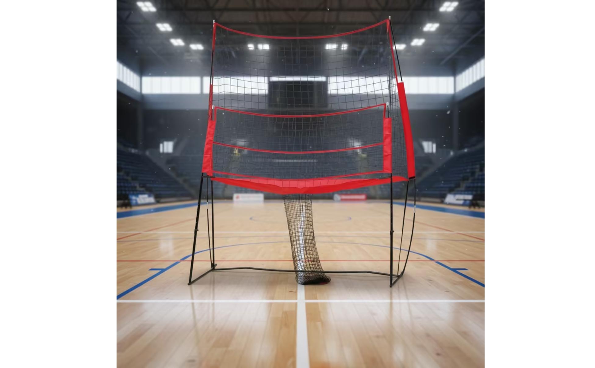 Volleyball Practice Net Freestanding for Backyard, Gymnasium, Coaches
