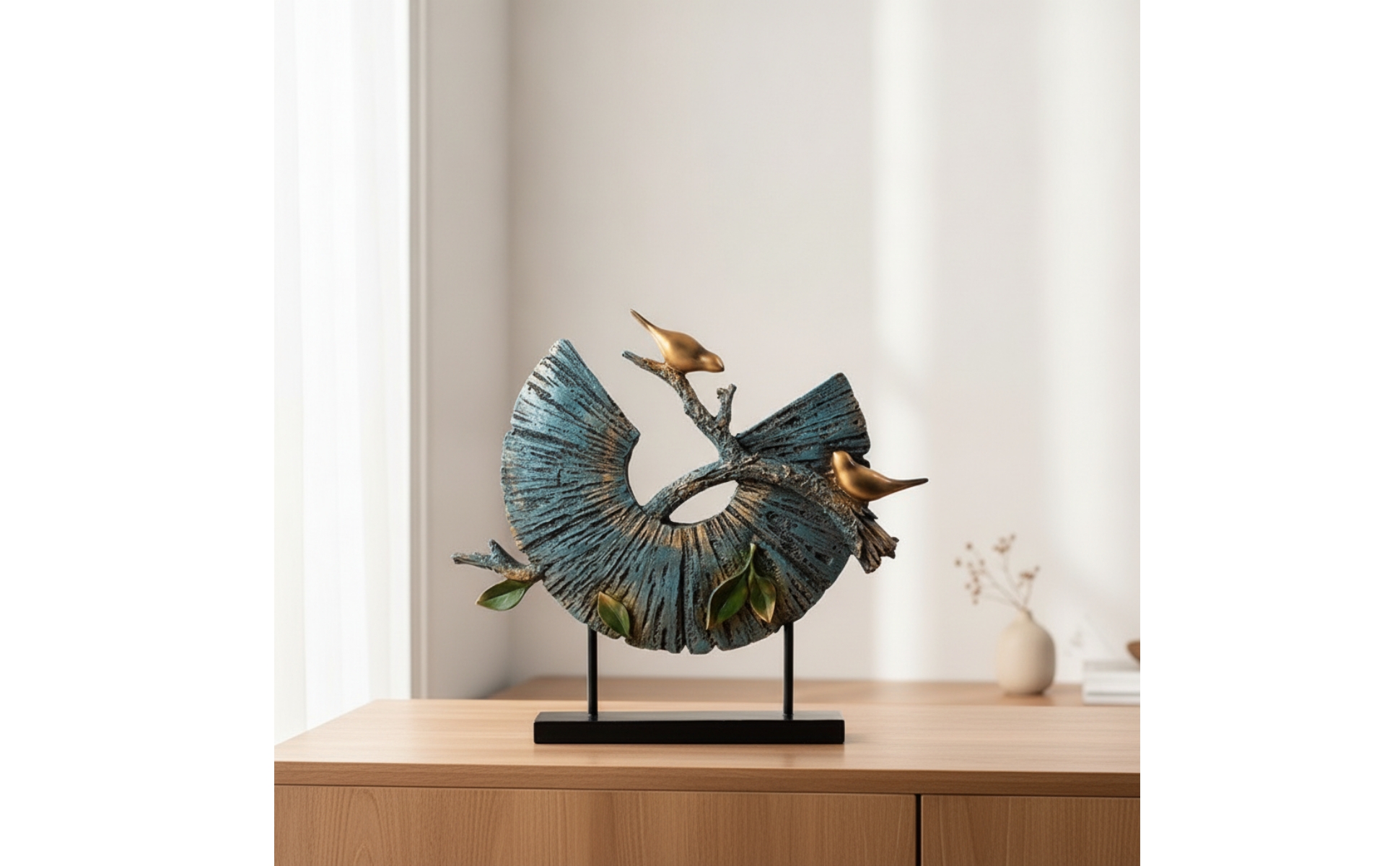 Abstract Bird Sculpture Weathered Bird Sculpture Modern for Living Room, Mantel