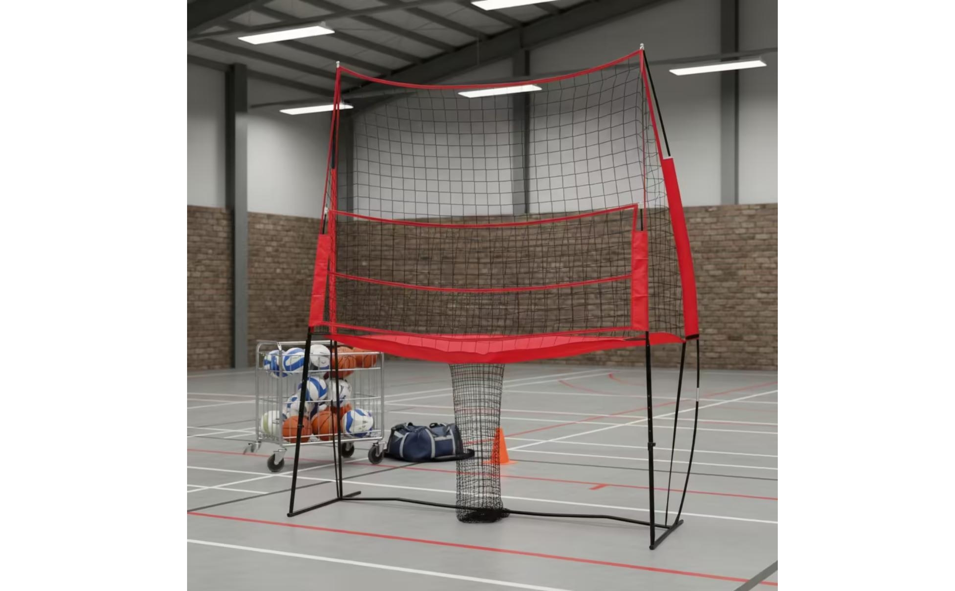 Volleyball Practice Net Freestanding for Backyard, Gymnasium, Coaches