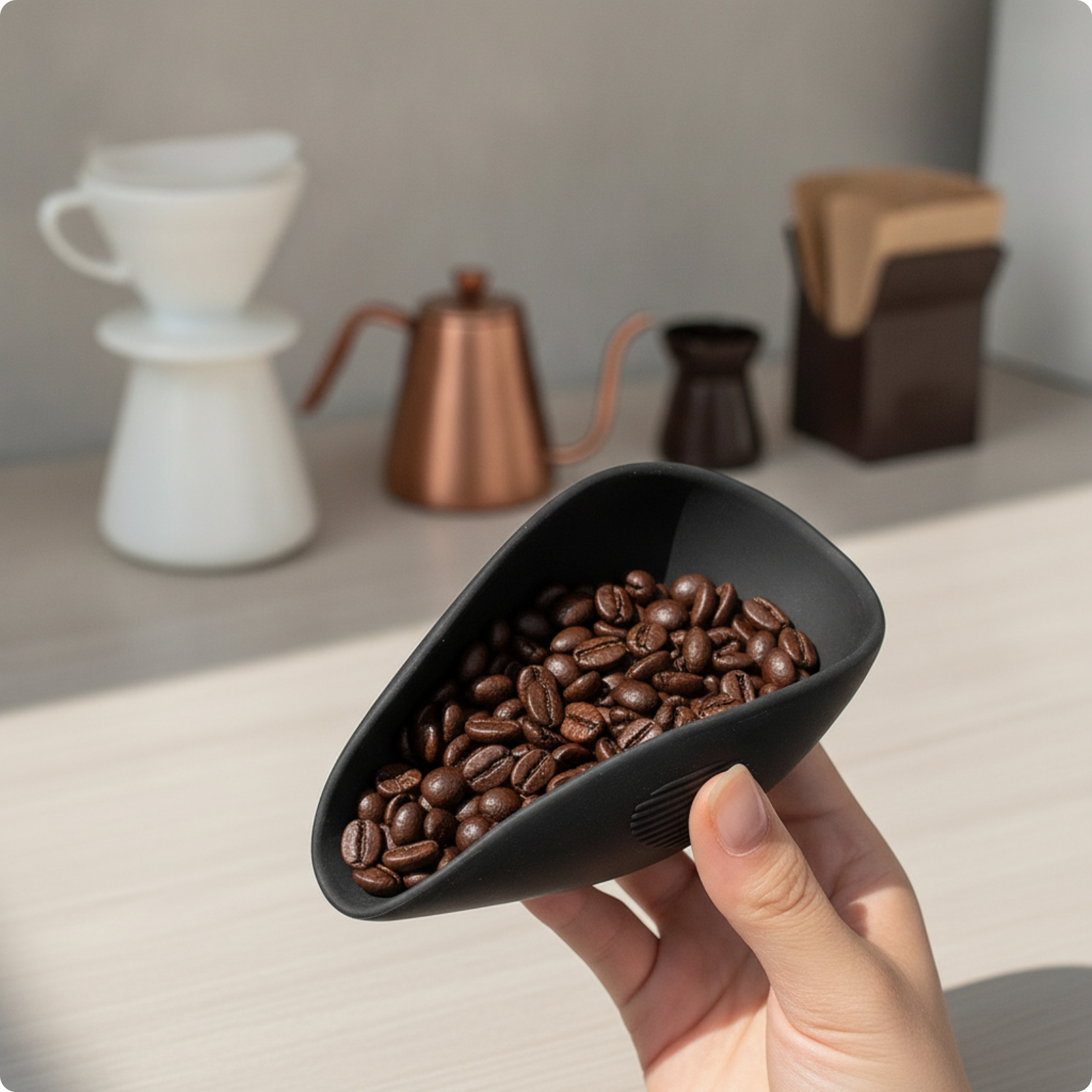Silicone Coffee Scoop Food-Grade Coffee Scoop with Ridged Grip Unrestricted