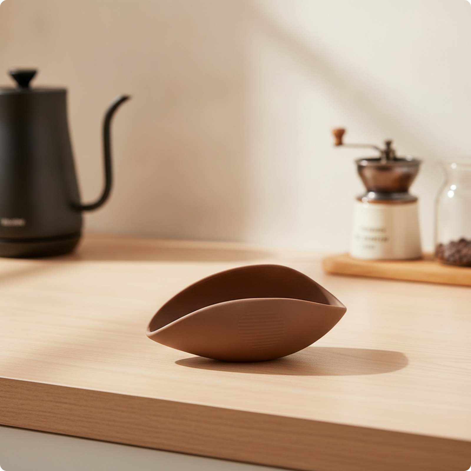 Silicone Coffee Scoop Unrestricted Coffee Scoop with Ridged Grip Compact