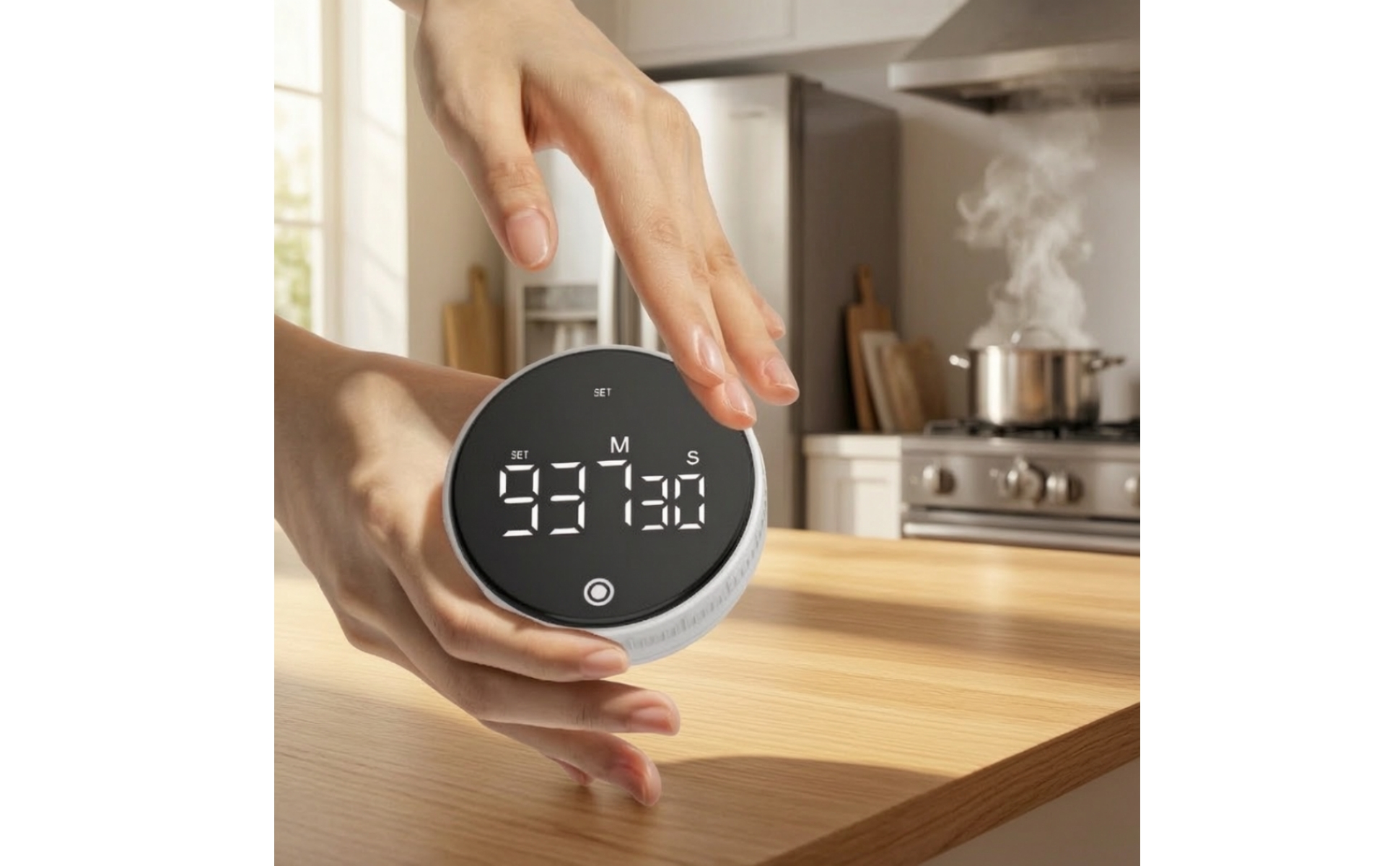 Stick-on Kitchen Timer Silent Mode Stick-on Digital Timer for Office, Gym, Kids