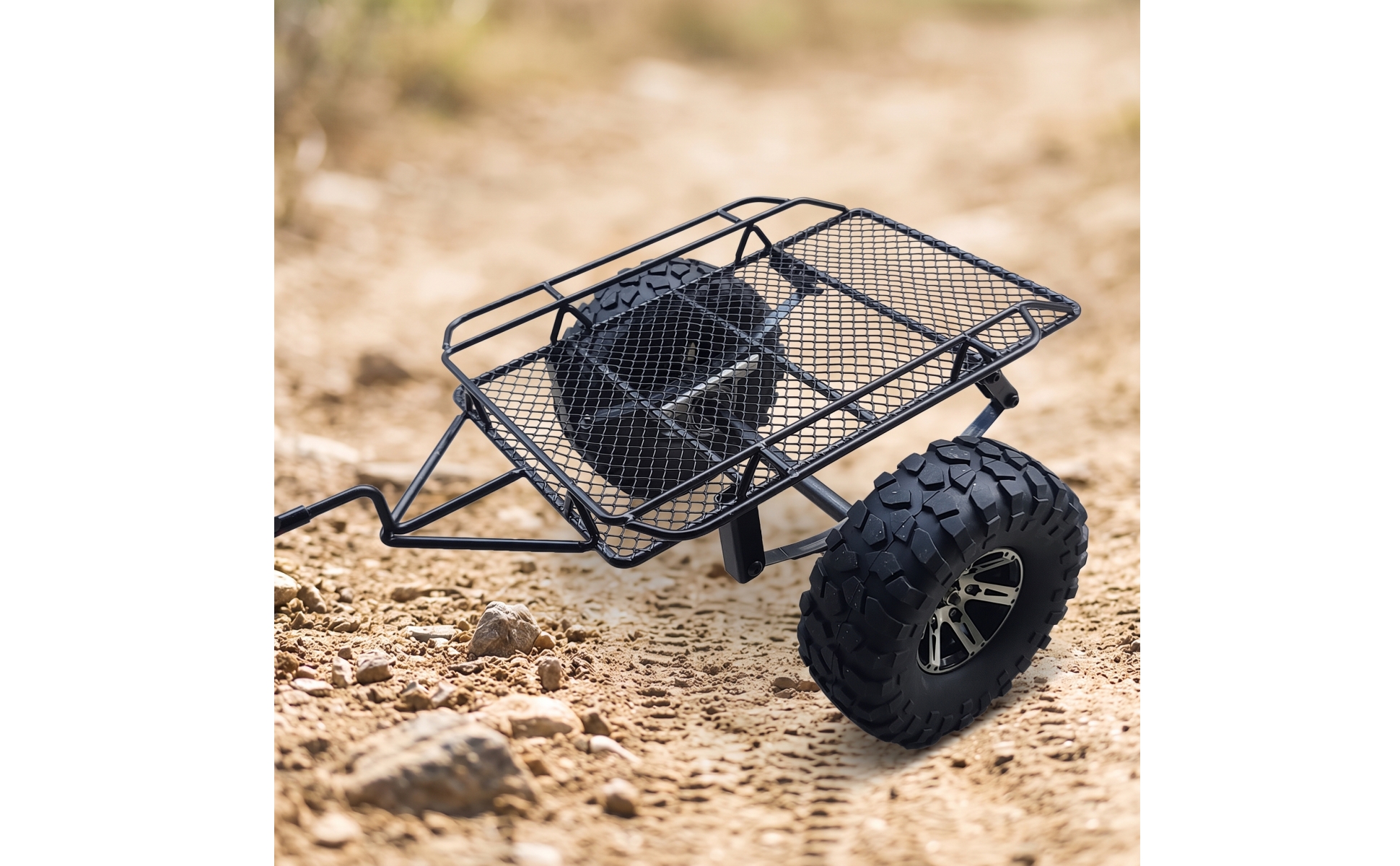Metal Crawler Trailer 1/10 Scale RC Crawler Trailer Flatbed for Trail Runs
