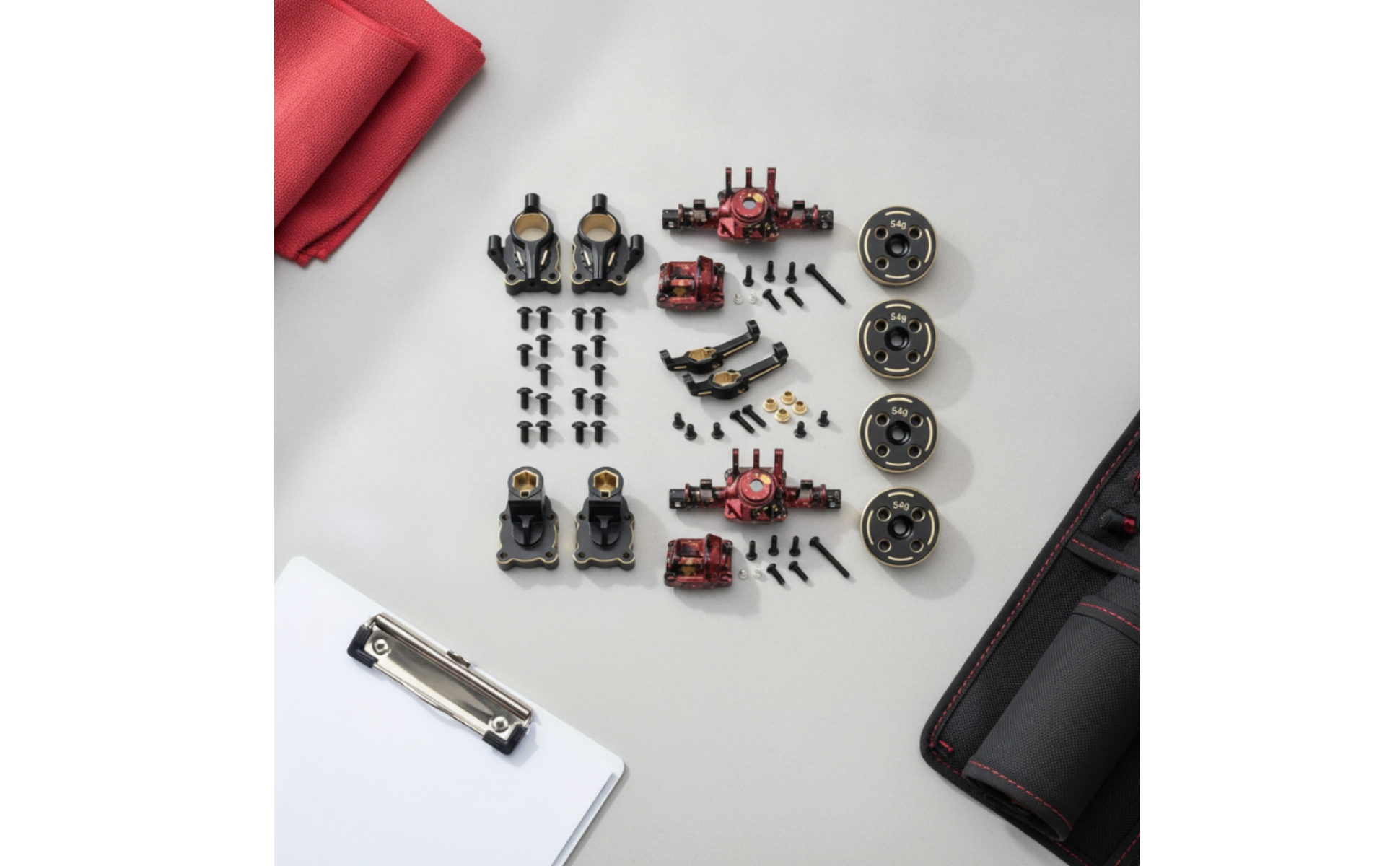 Axle Housing Kit Metal RC Car Parts with Screws Brass for Custom Builds