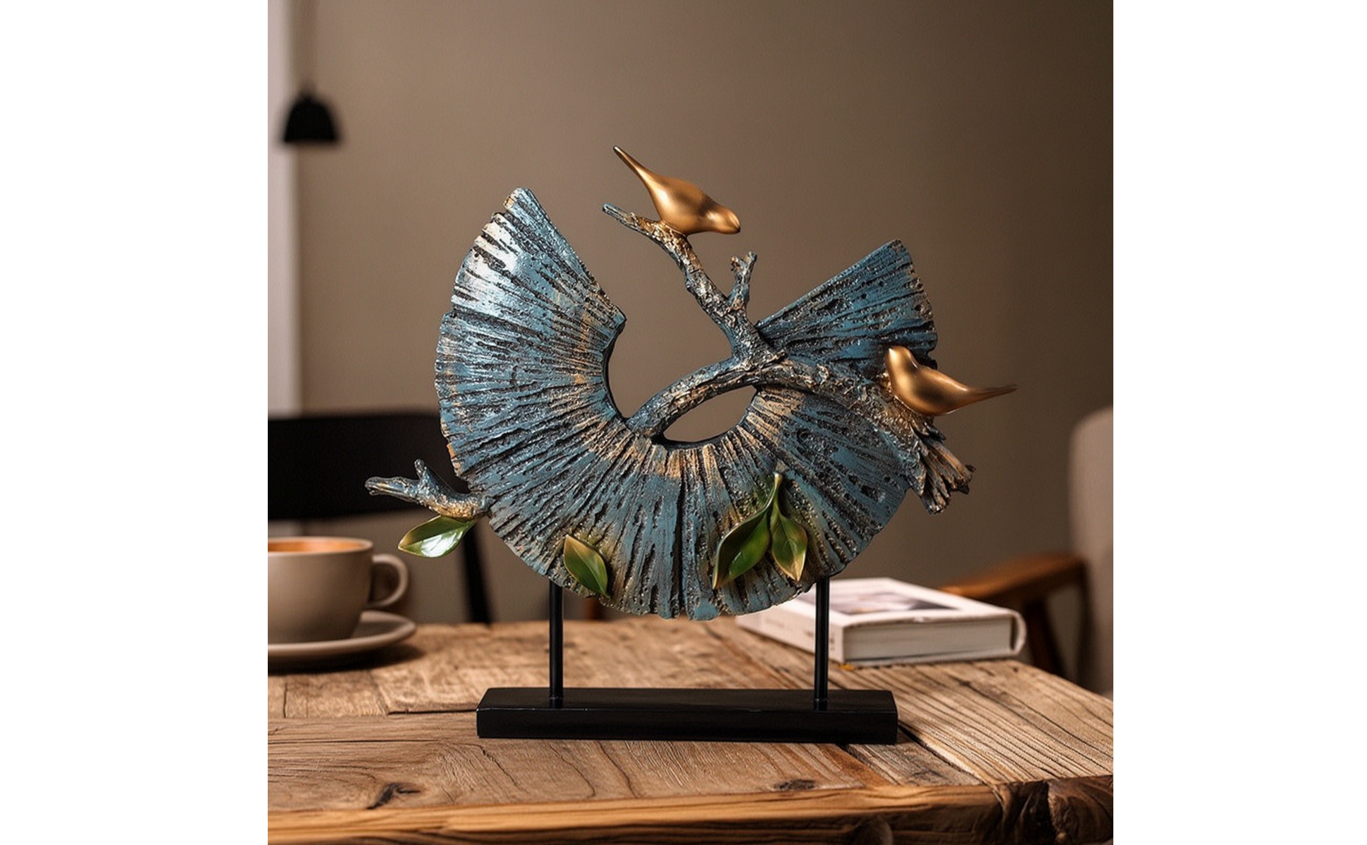 Abstract Bird Sculpture Weathered Bird Sculpture Modern for Living Room, Mantel