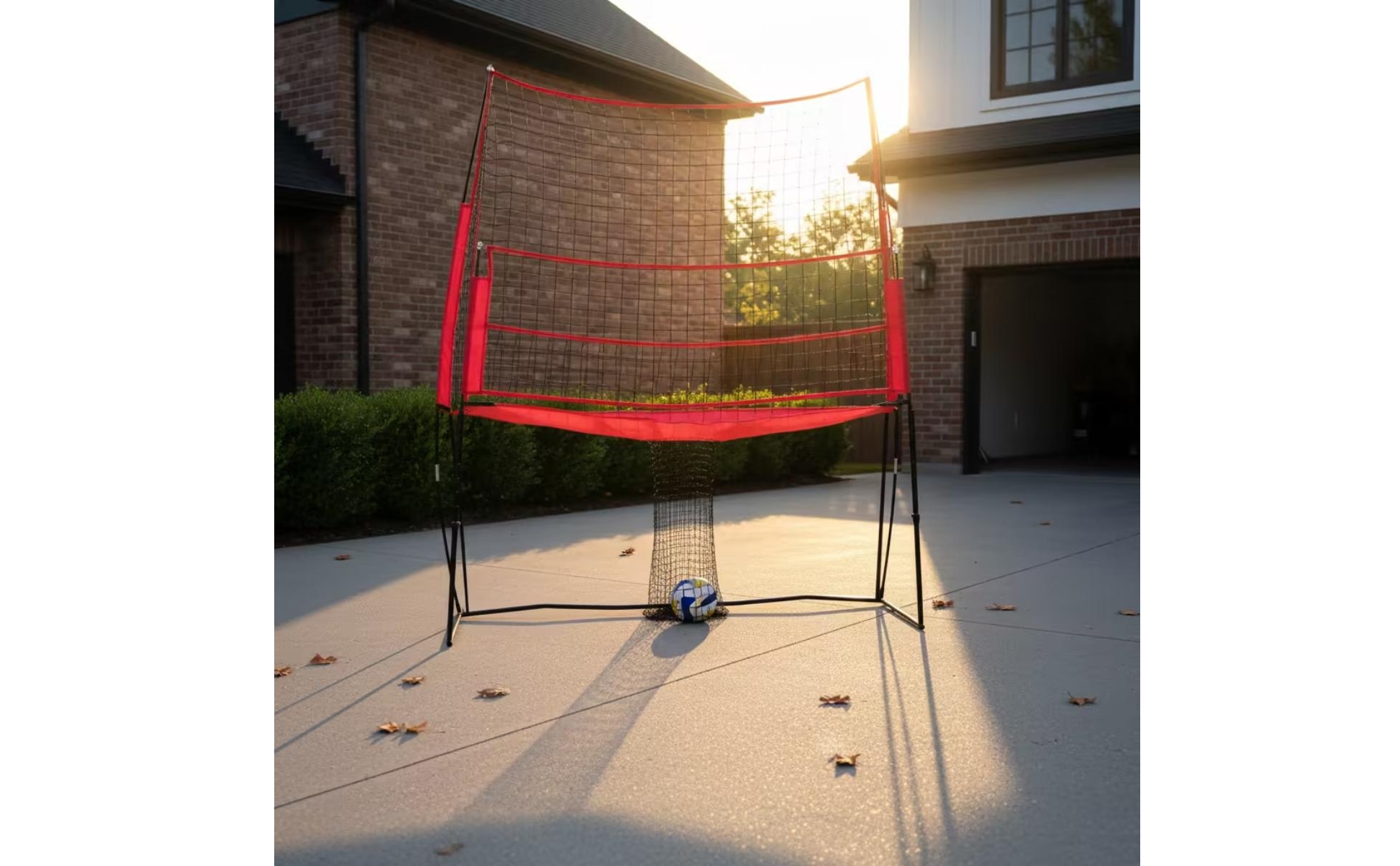 Volleyball Practice Net Freestanding for Backyard, Gymnasium, Coaches