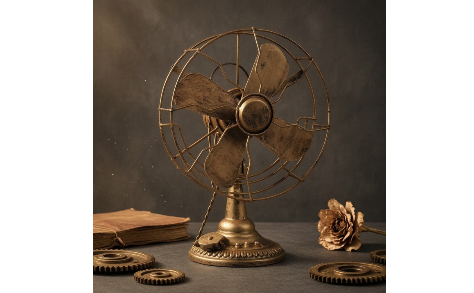 Antique Table Fan Ornament Decorative Vintage Fan Model Old Style for Decorators