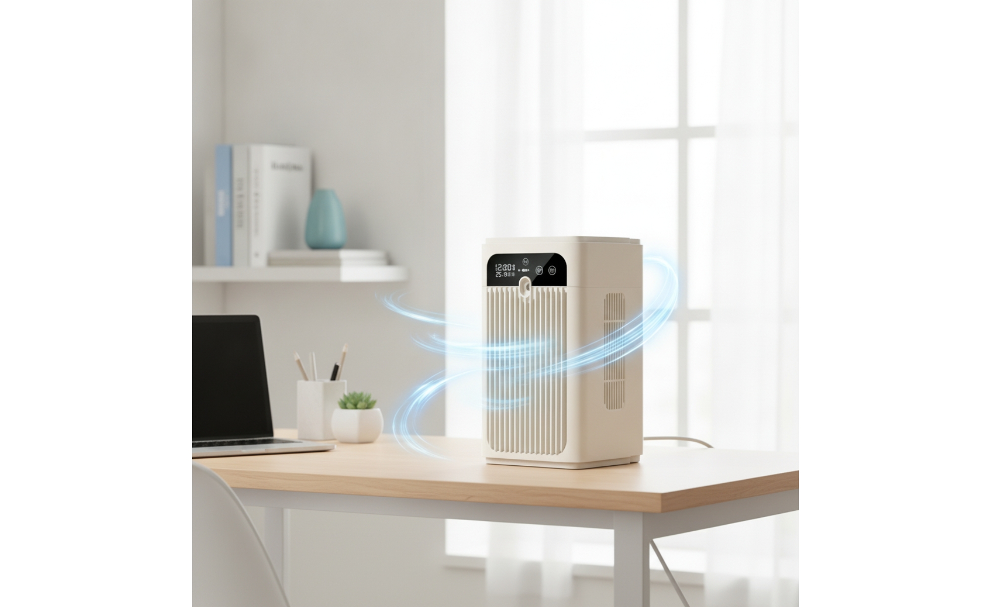 Fan with Cooling Mist Humidifier Touch Control Desk Fan with Water Tank