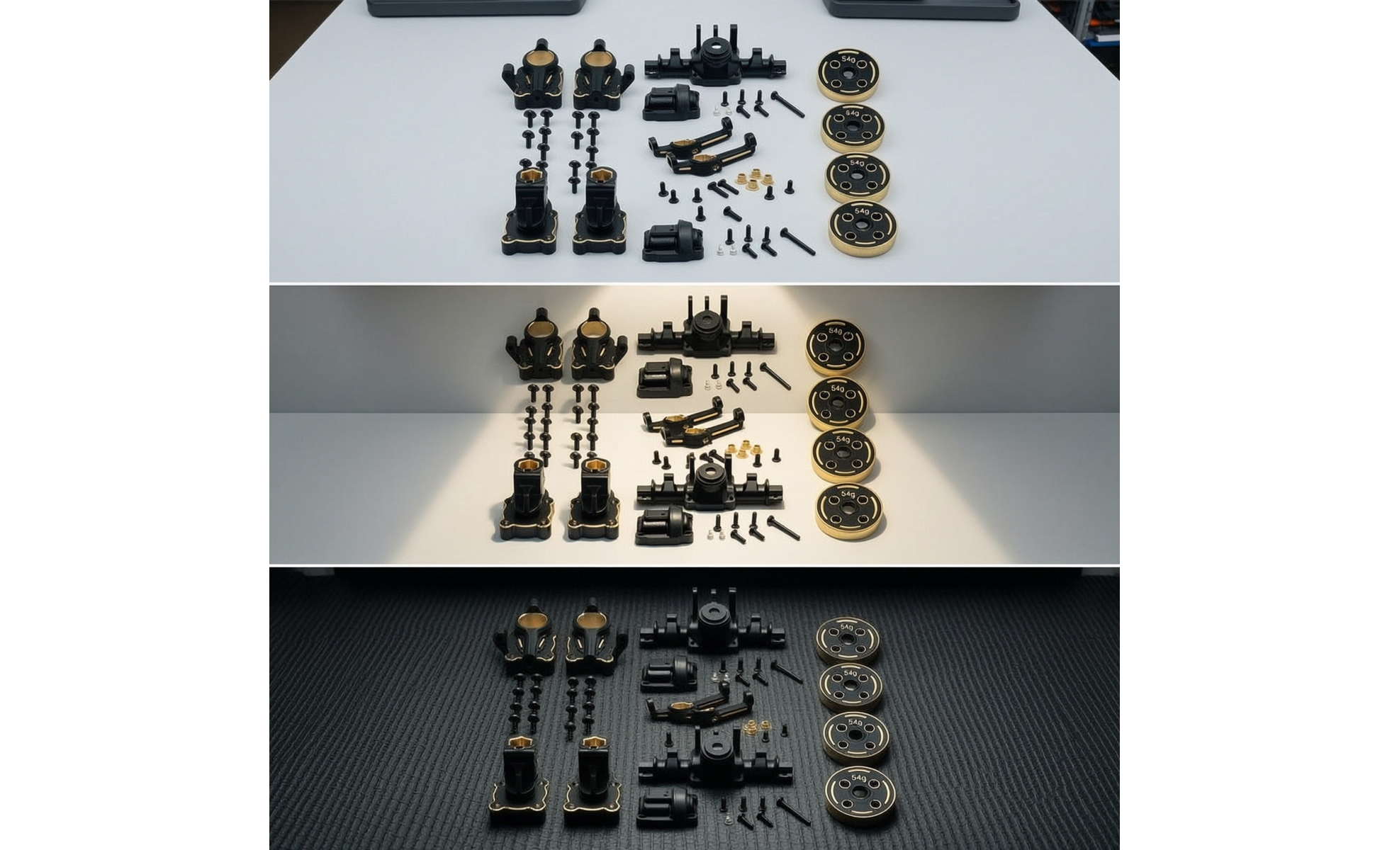 Axle Housing Kit Metal RC Car Parts with Screws Brass for Custom Builds