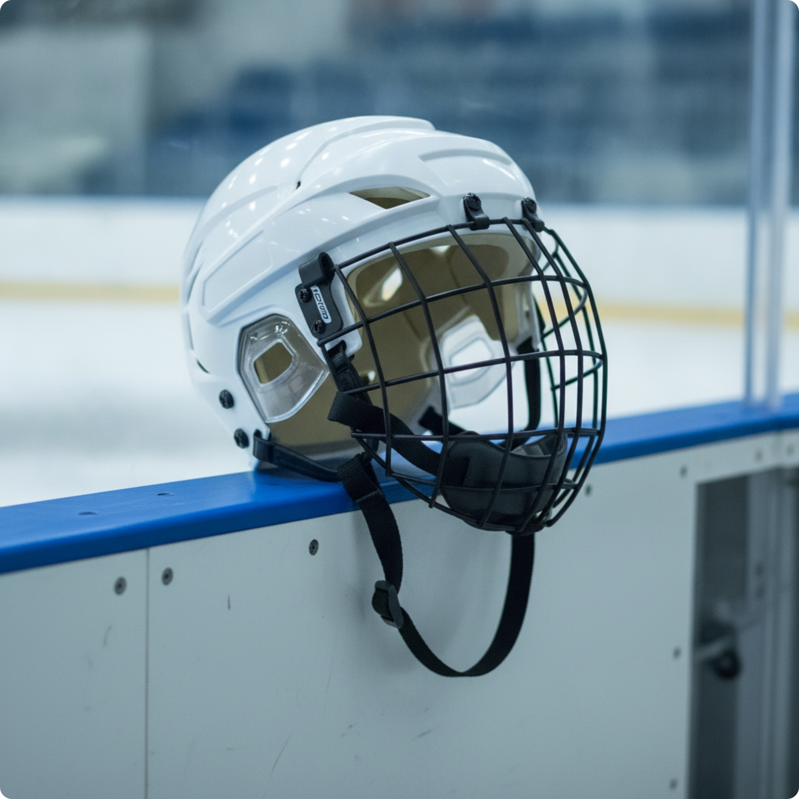 Hockey Helmet with Face Mask Cage Adjustable for Skaters