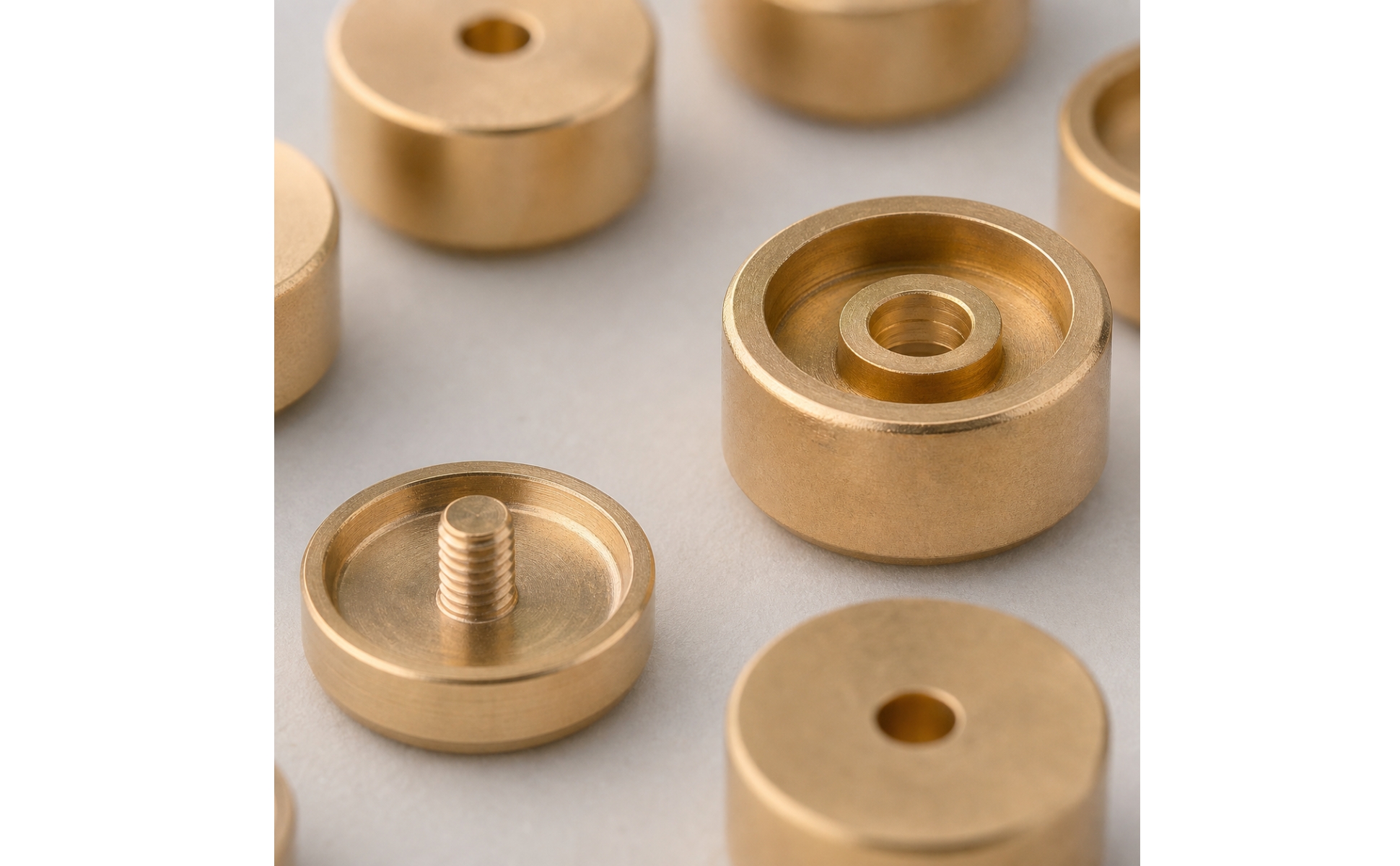 Trumpet Valve Caps with Buttons Brass Trumpet Valve Button Gold-Colored